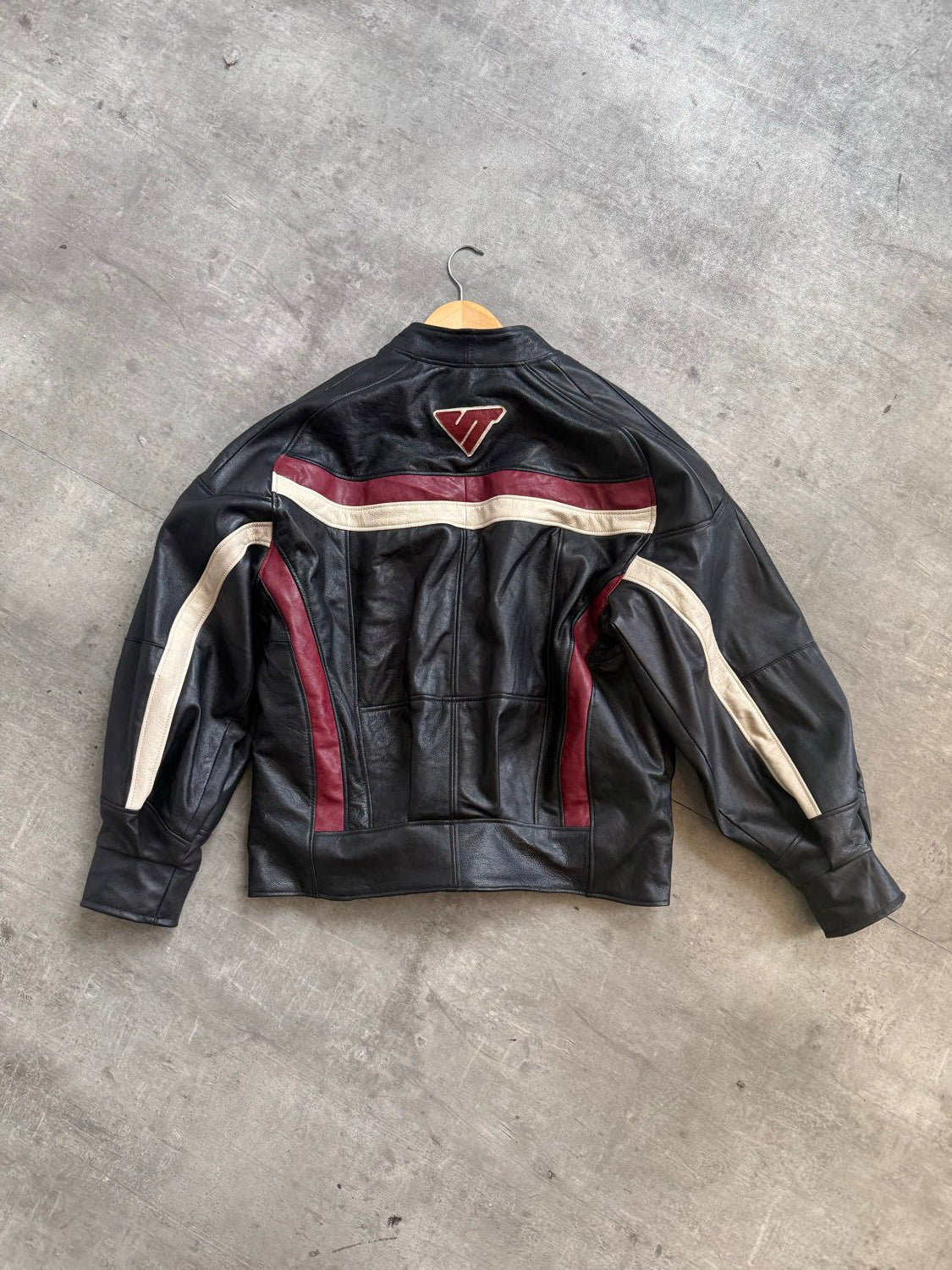 VT Rework : Custom Order - Racing Mens Leather Jacket | Black