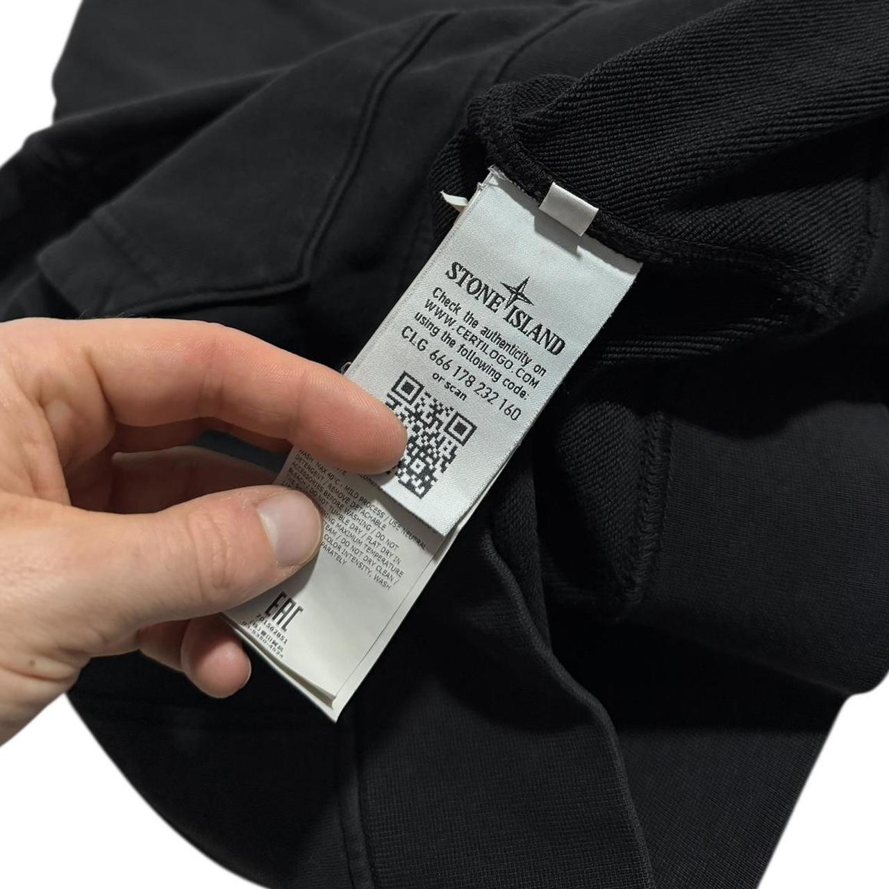 Stone Island Black Pullover Hoodie | Medium, Black