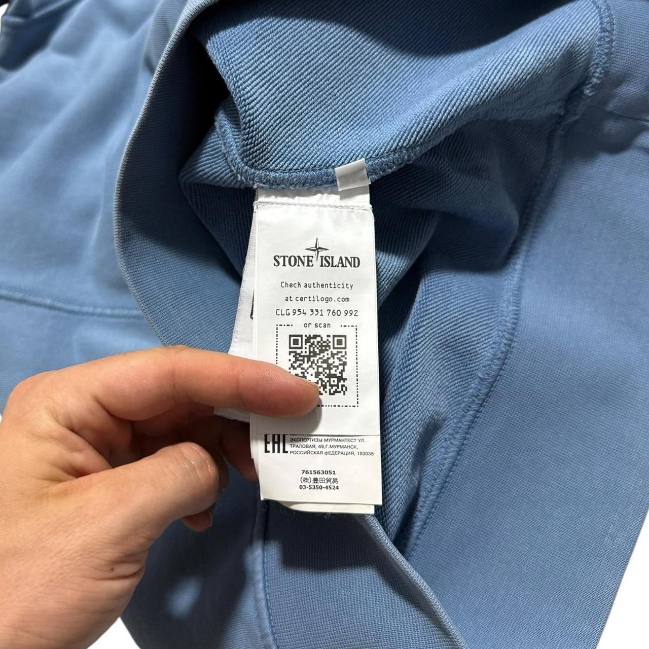 Stone Island Blue Pullover Crewneck | Medium, Blue