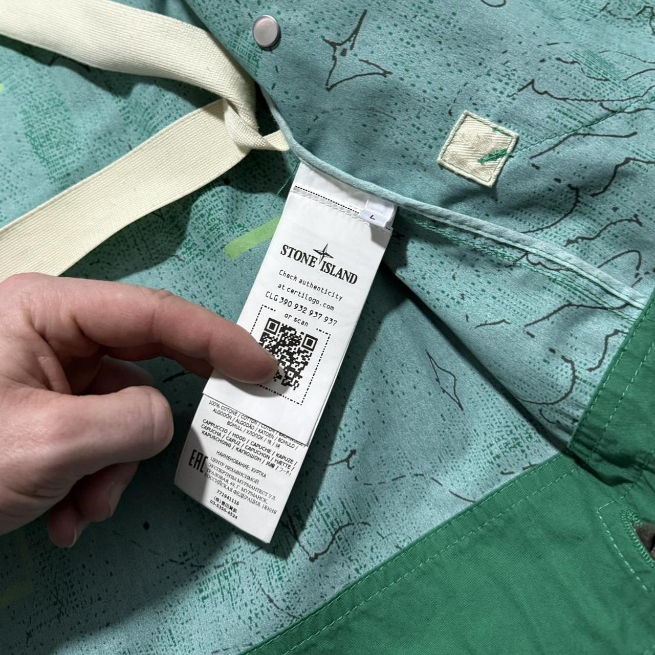 Stone Island Shadow Project Glass Poplin Jacket | Large, Green