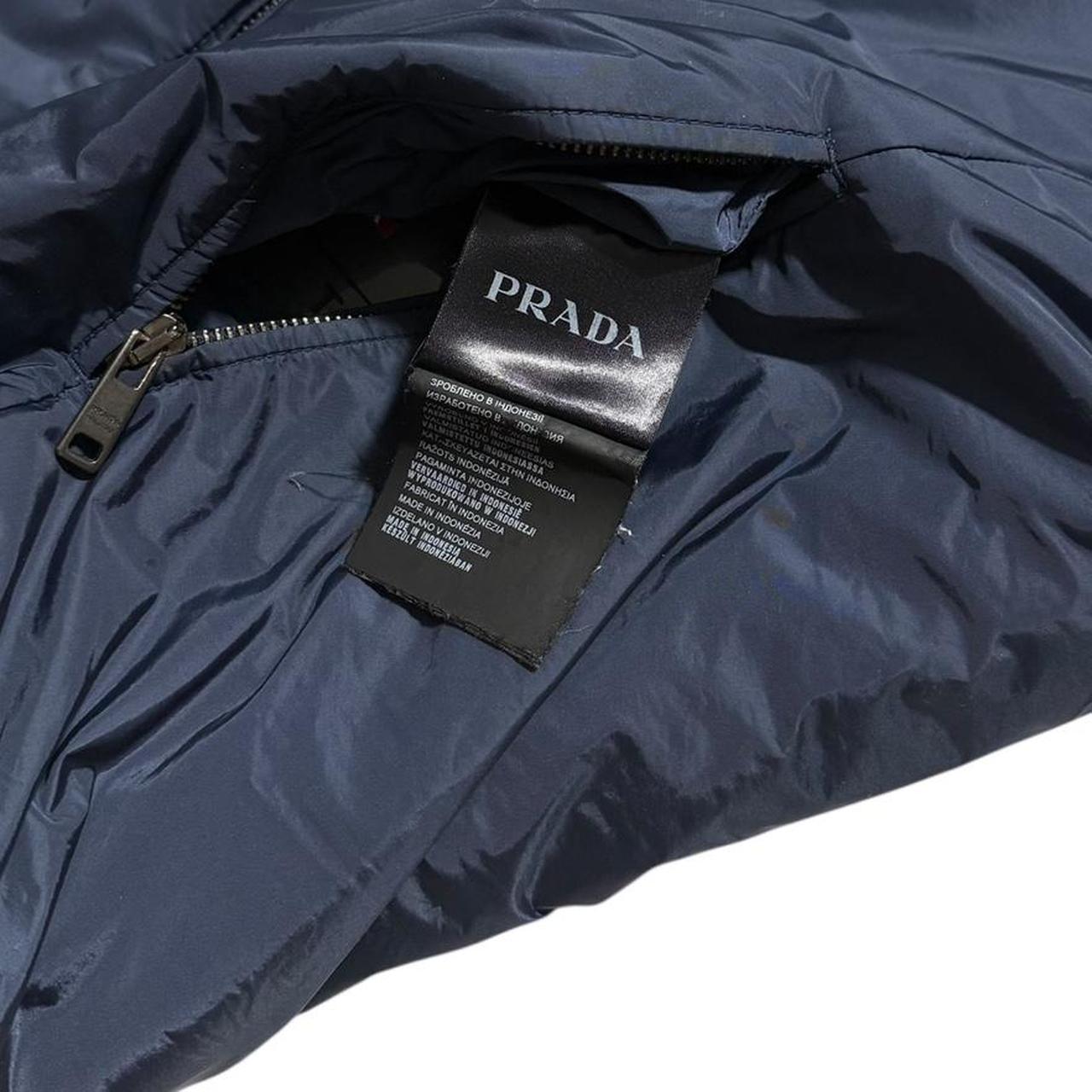 Prada Nylon Reversible Down Jacket | XL, Navy Blue, Dark Green