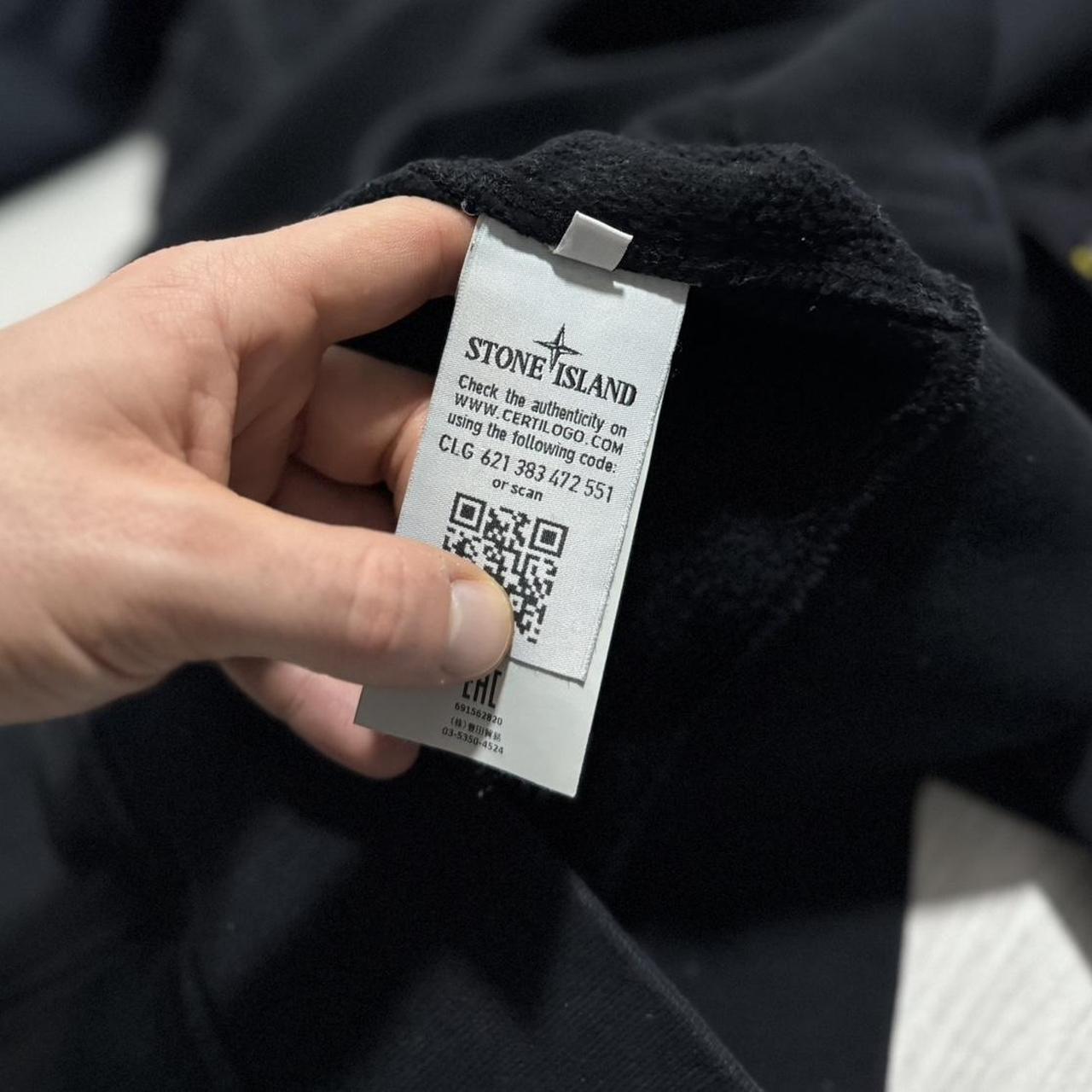 Stone Island Black Pullover Hoodie | Large, Black