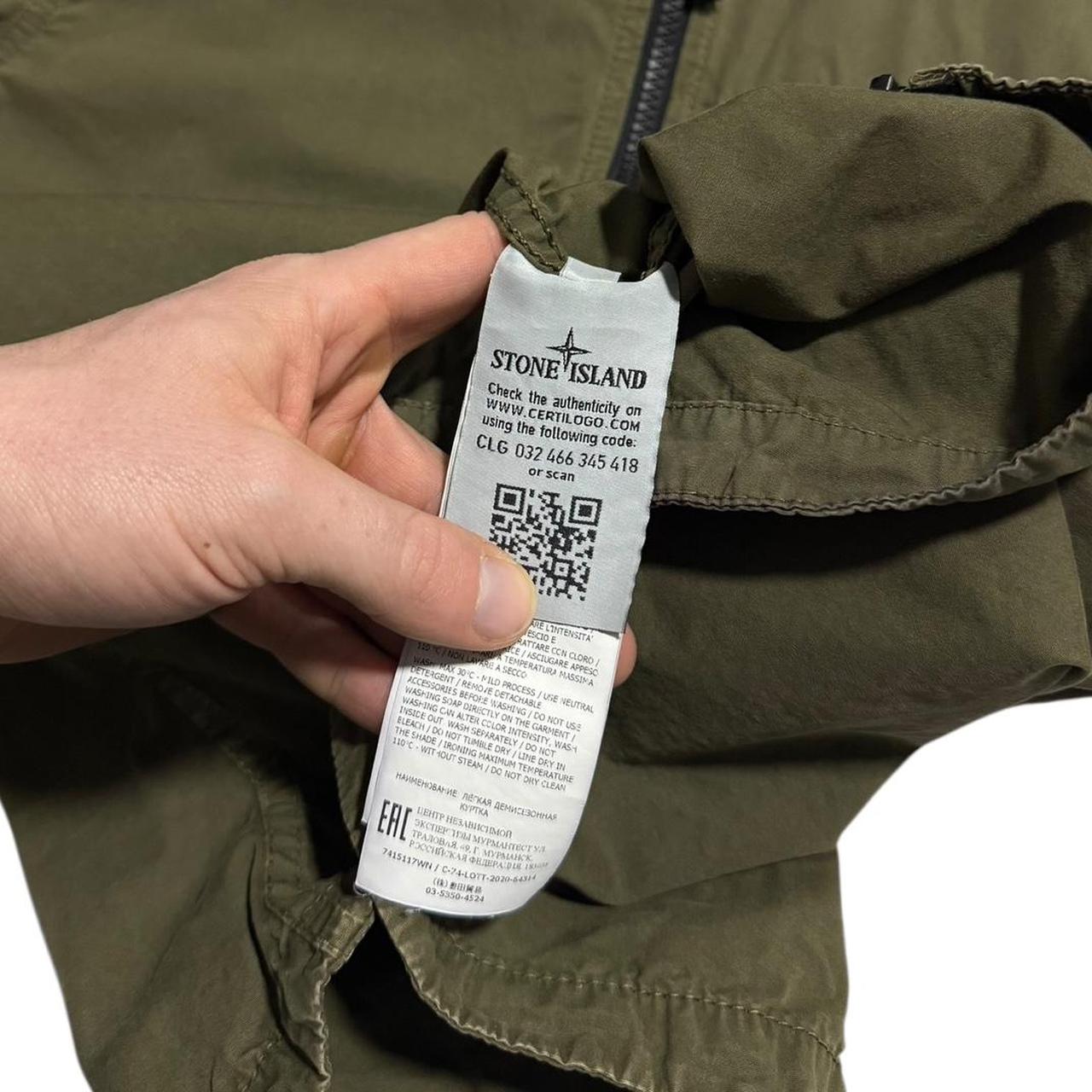 Stone Island Canvas Overshirt | Small, Olive Green