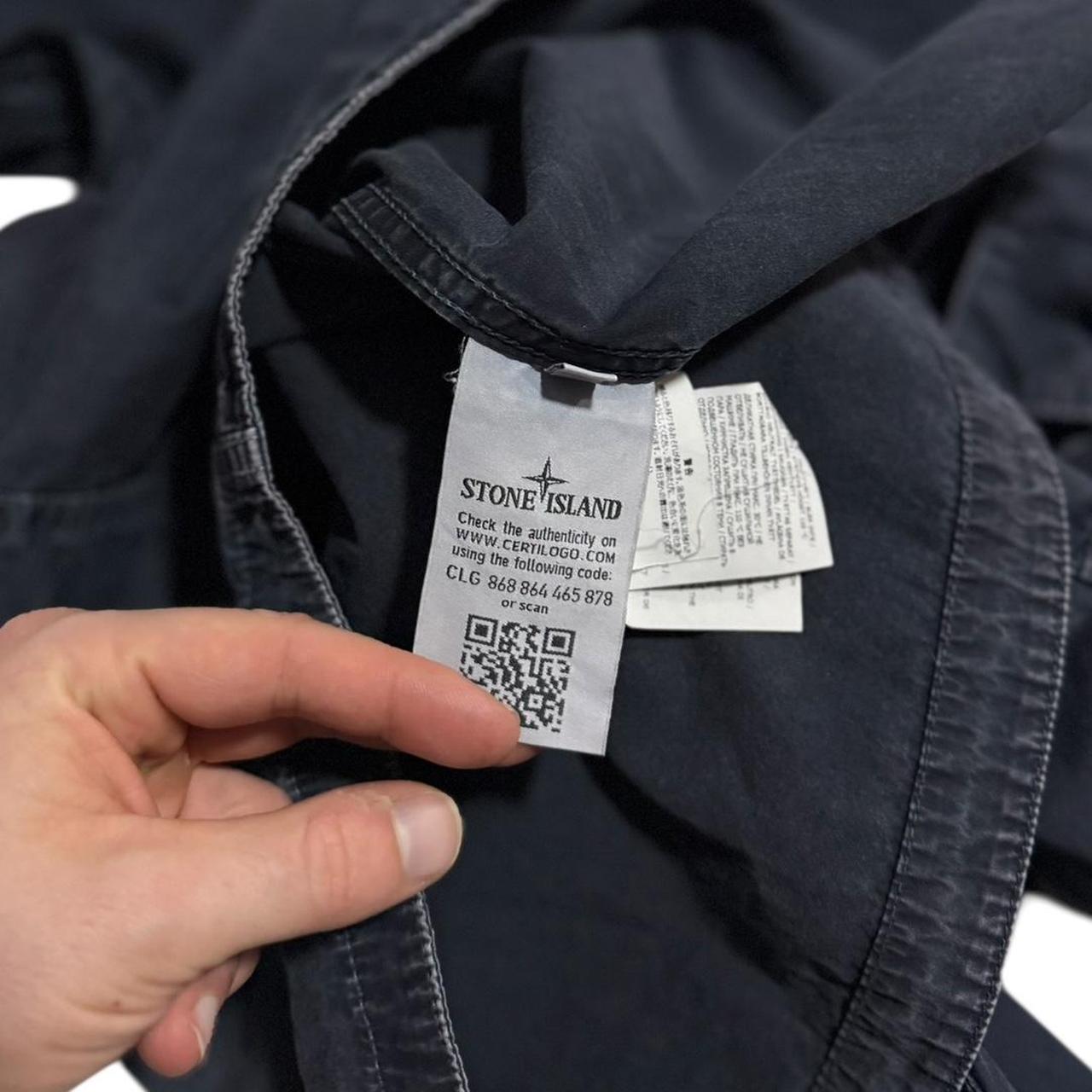 Stone Island Canvas Overshirt | Large, Navy