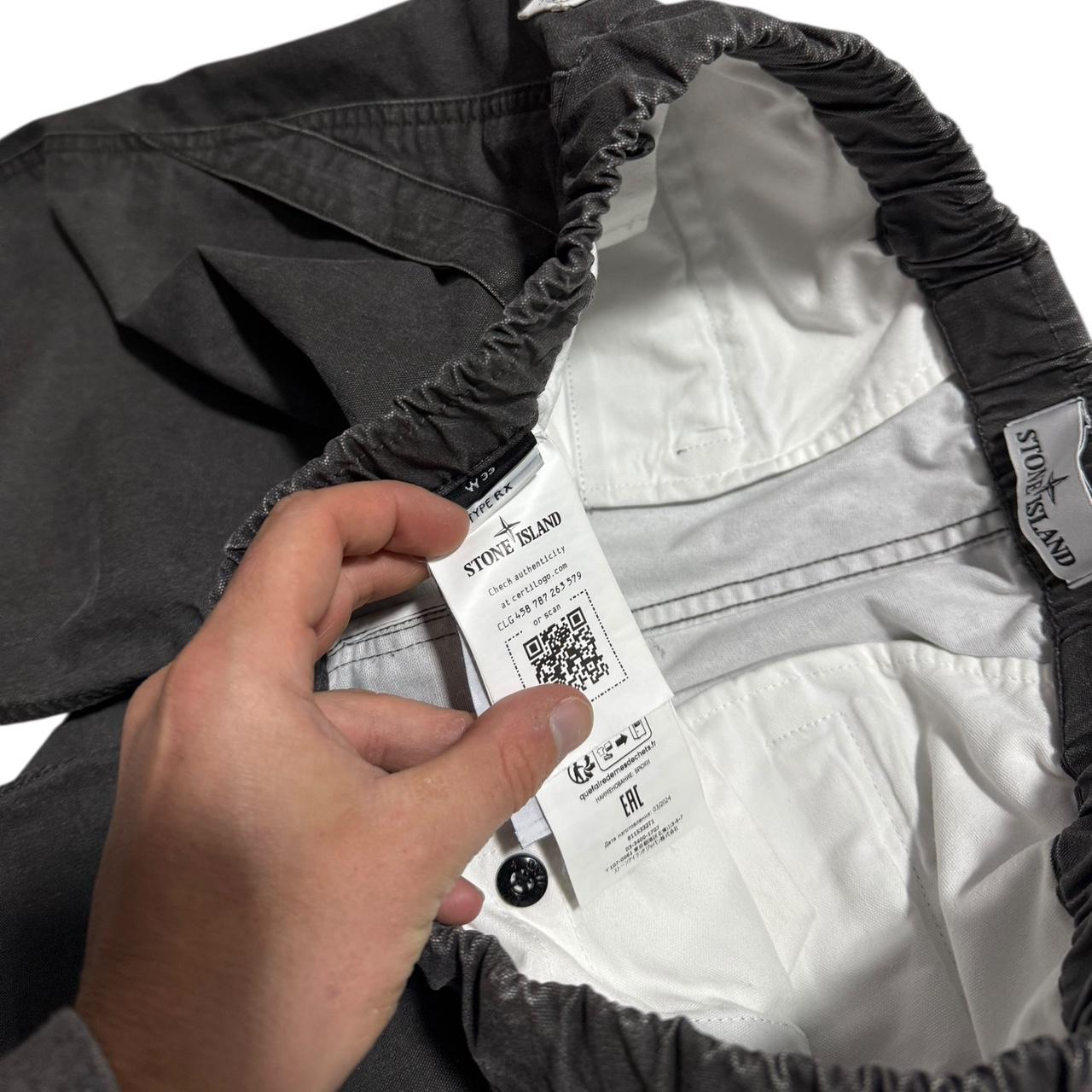 Stone Island Panama Recycled Cargo Trousers | W33, Charcoal