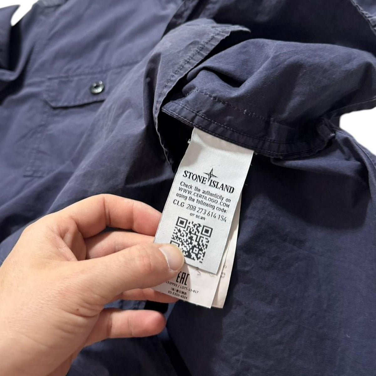 Stone Island Canvas Overshirt | Medium, Navy
