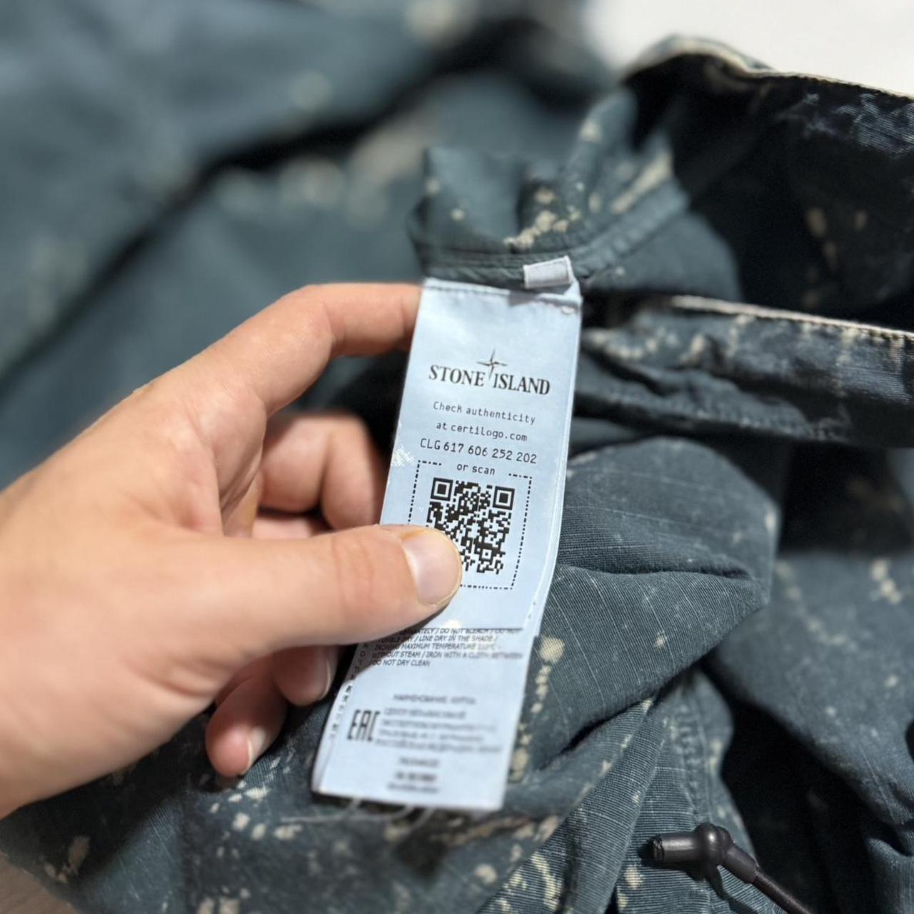 Stone Island Cotton Ripstop Acid Dyed Jacket | XL, Teal