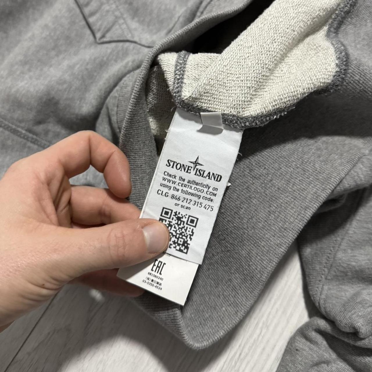 Stone Island Grey Full Zip Hoodie