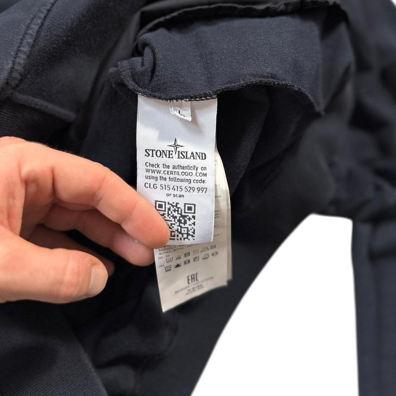 Stone Island Navy Ghost Zip Up | Large, Navy