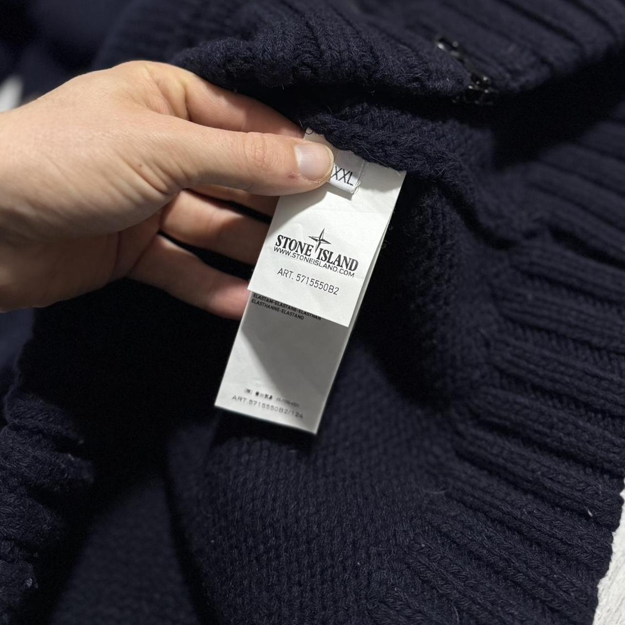 Stone Island Heavy Knit Full Zip | XXL, Navy