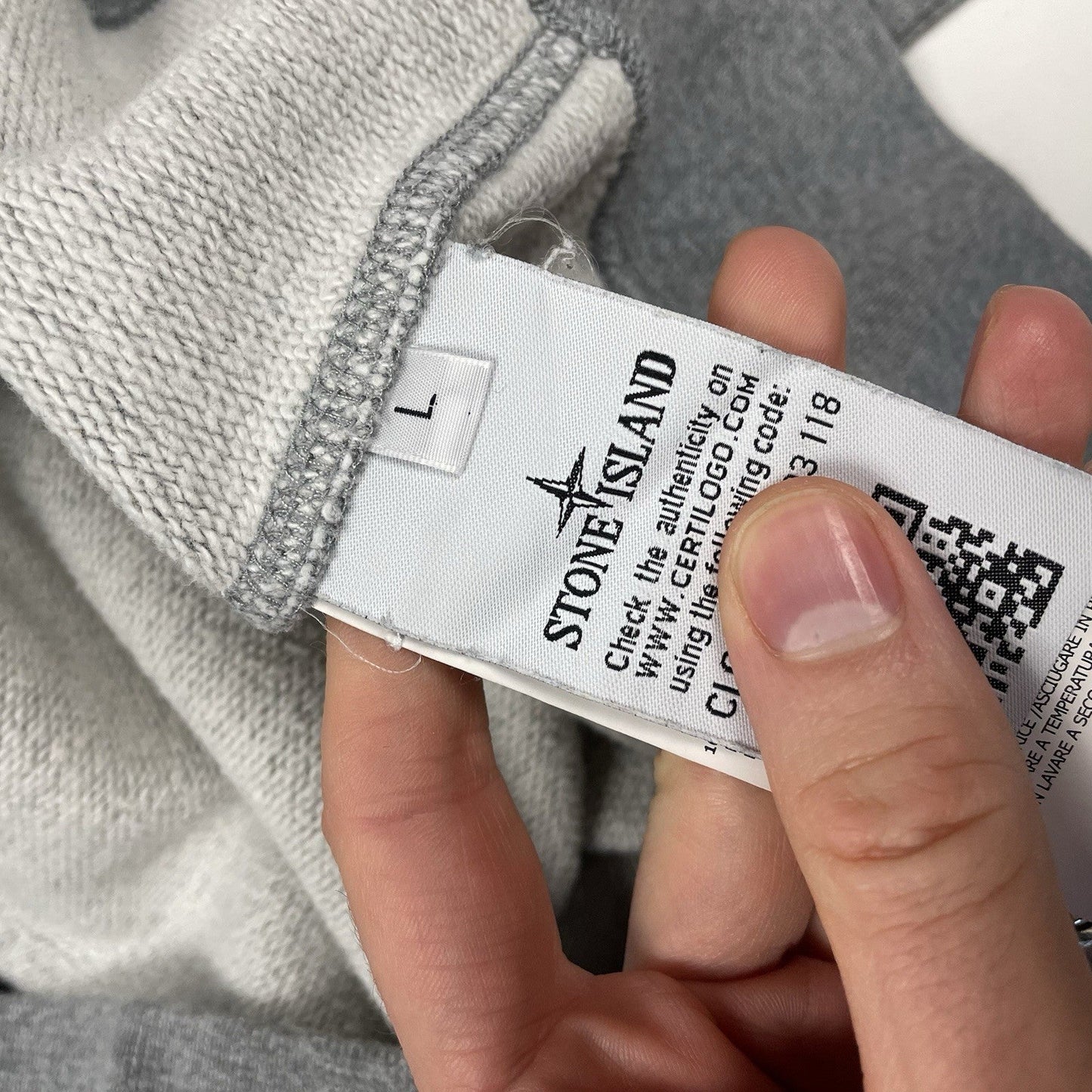 Stone Island Track Top, Size Large | O/S, Grey