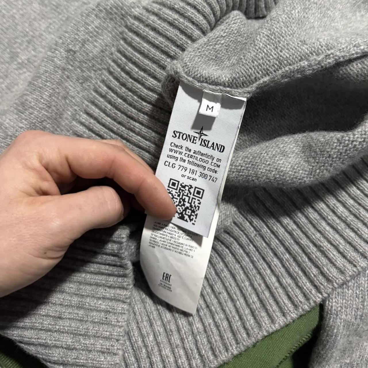 Stone Island Wool Pullover Jumper | Medium, Grey