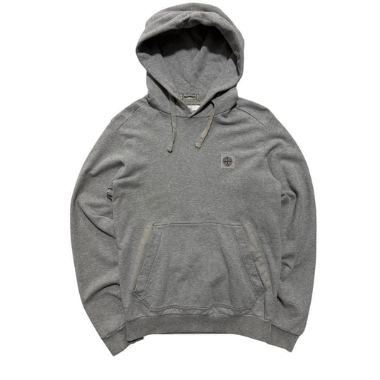 Stone Island Grey Pullover Hoodie | Medium, Grey