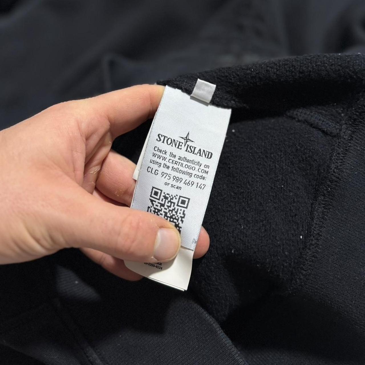 Stone Island Full Zip Hoodie | Medium, Black