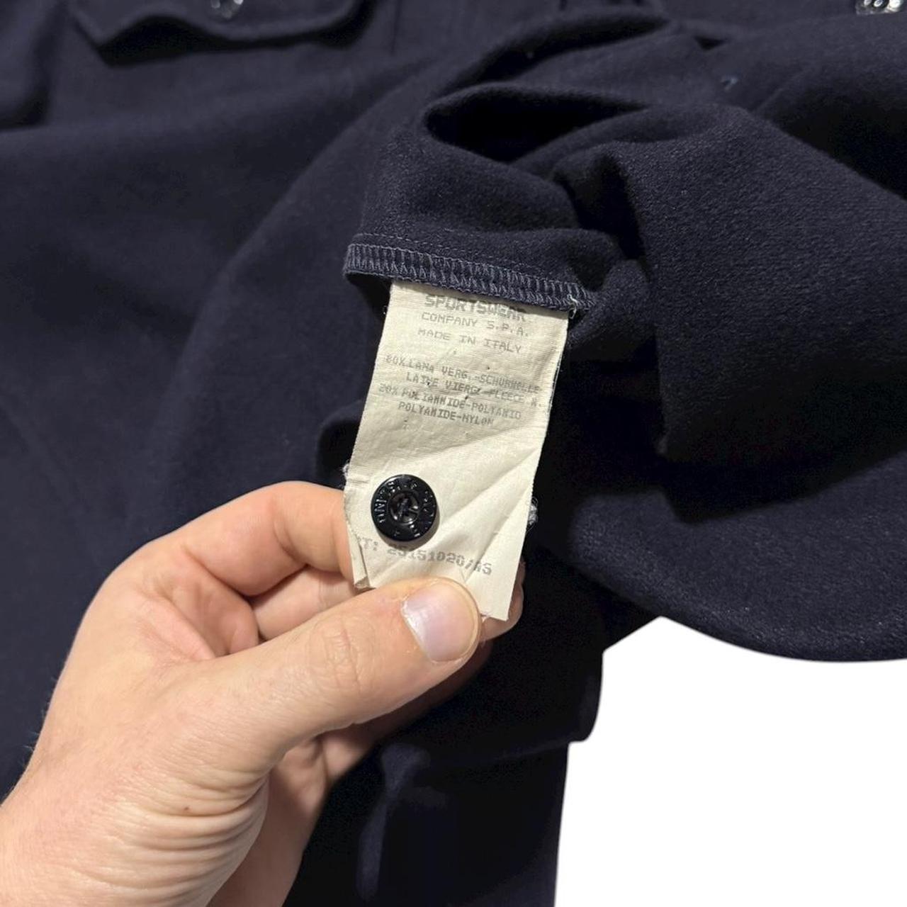 Stone Island 90's Wool Overshirt | Large, Navy