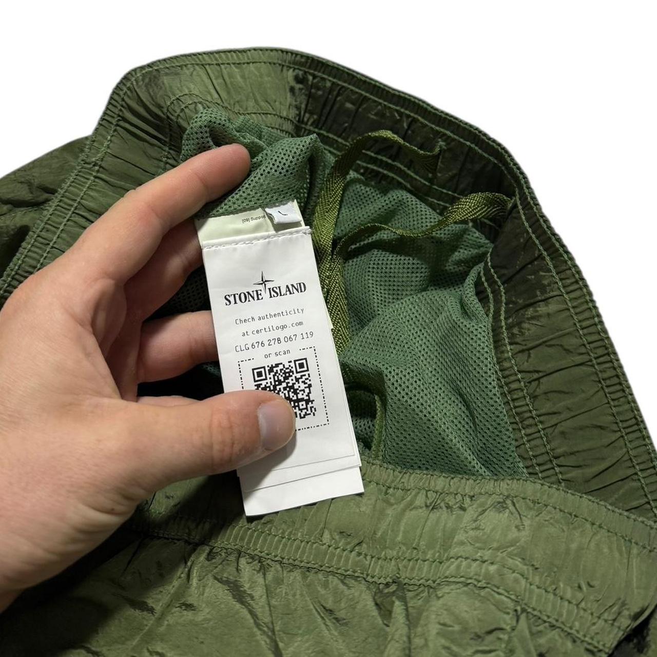 Stone Island Nylon Swim Shorts | Large, Olive Green