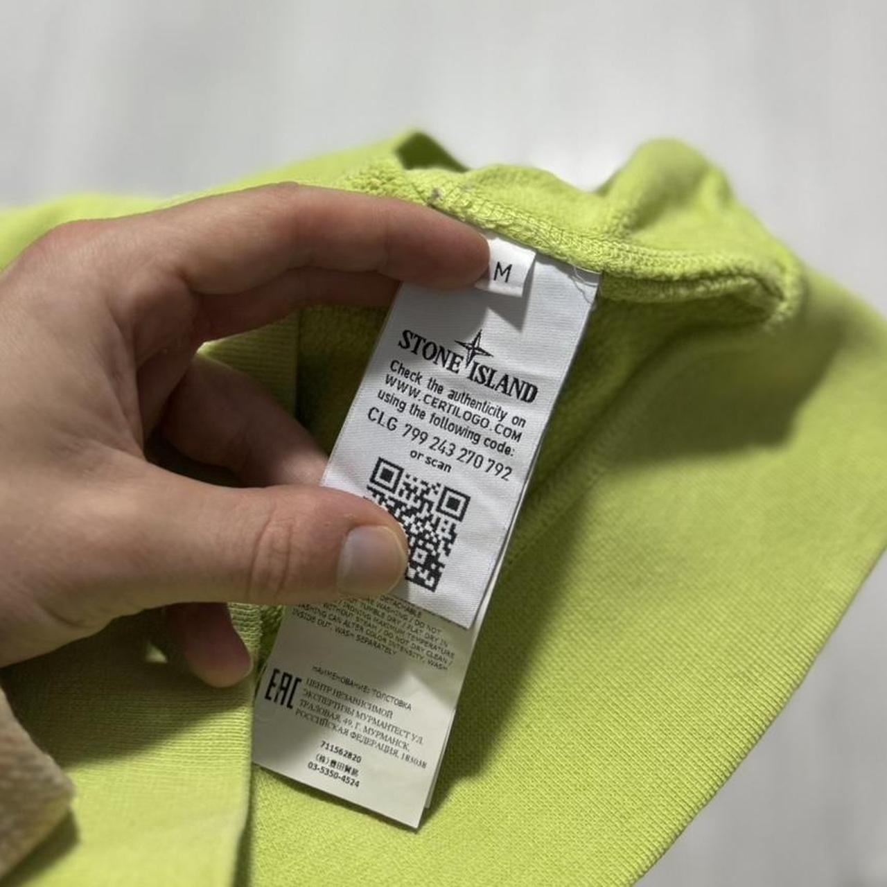 Stone Island Green Pullover Hoodie | Medium, Green
