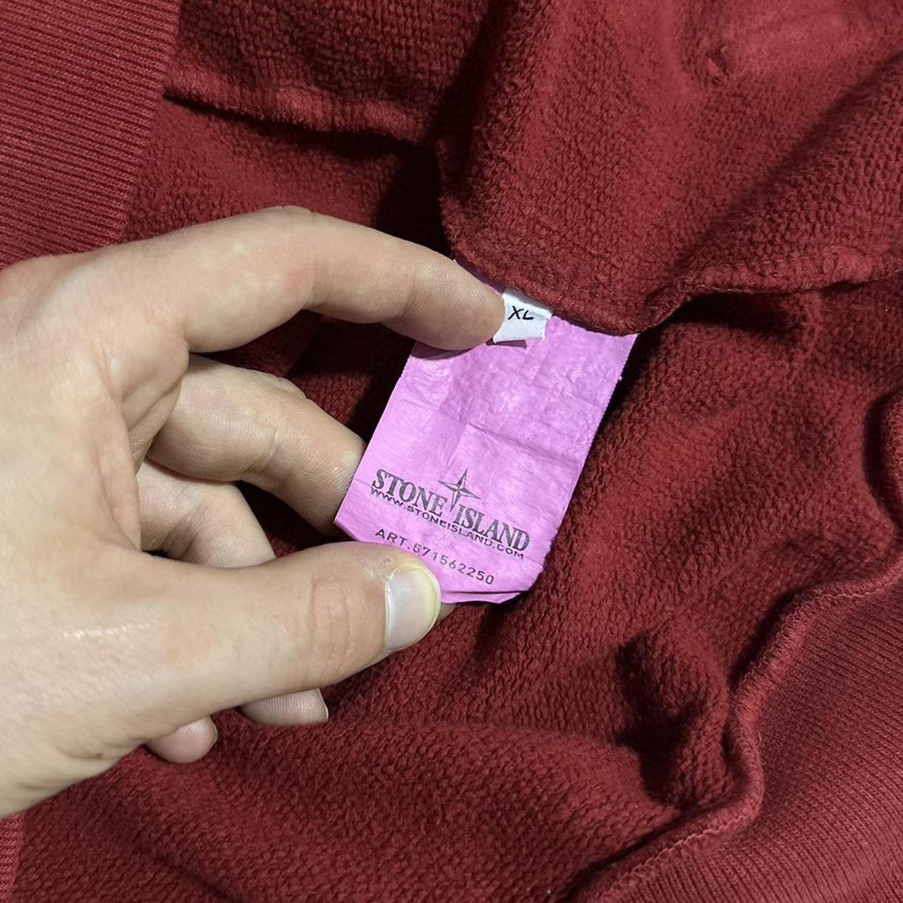 Stone Island Red Pullover Hoodie