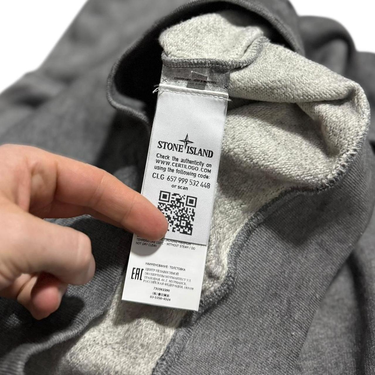 Stone Island Dust Treatment Pullover Crewneck | Large, Gray
