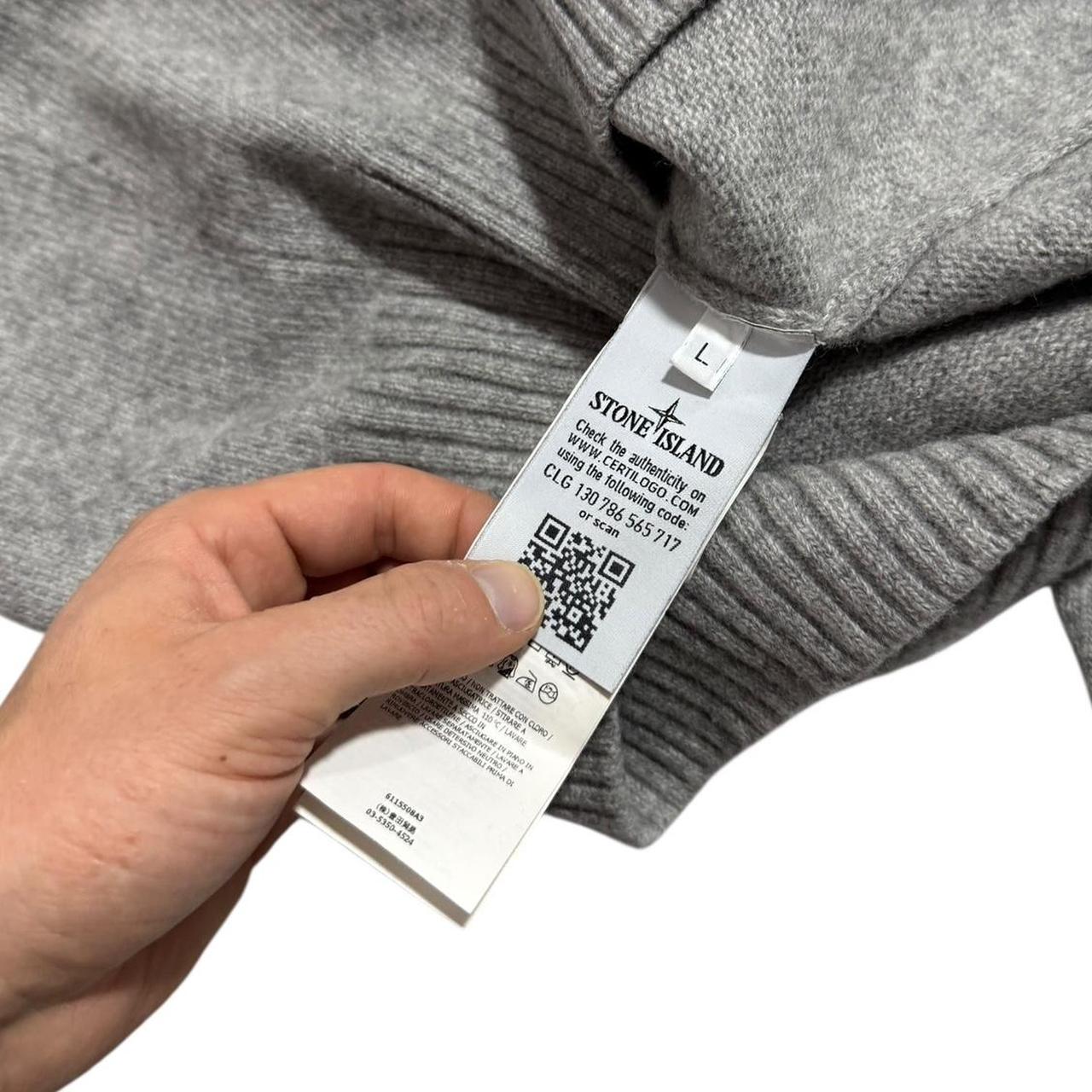 Stone Island Wool Pullover | Large, Heather Grey