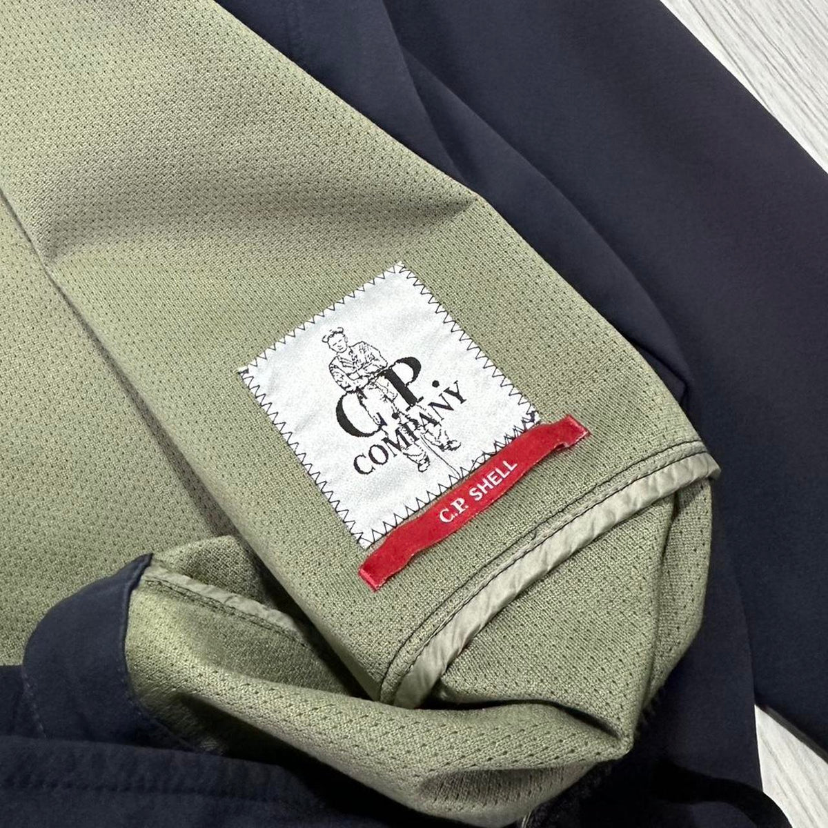 CP Company Navy Soft Shell Goggle Jacket | XXL, Navy