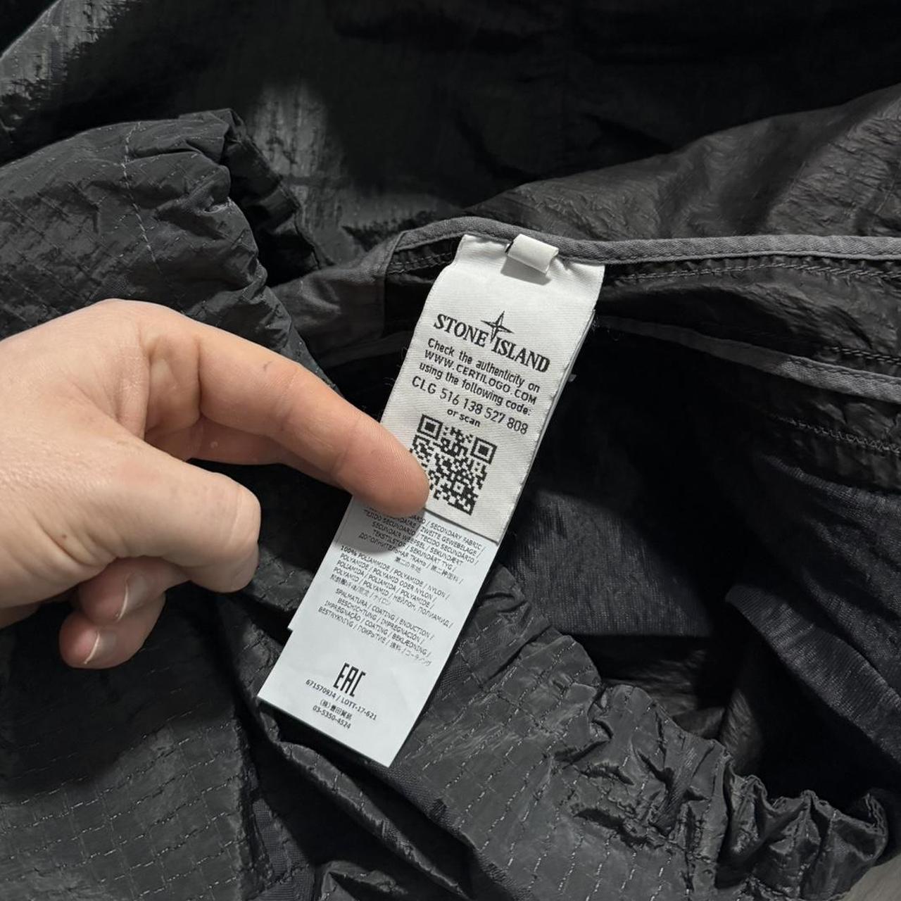Stone Island House Check Nylon Metal Poncho | Large, Black