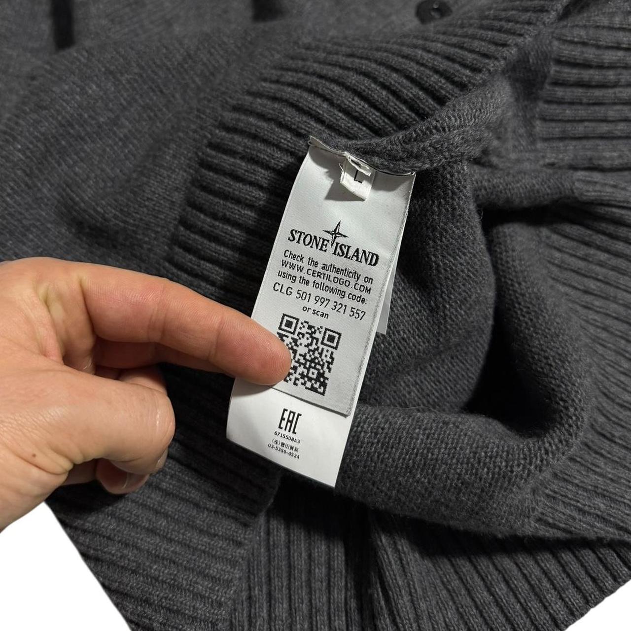 Stone Island Quarter Zip Pullover | Large, Grey