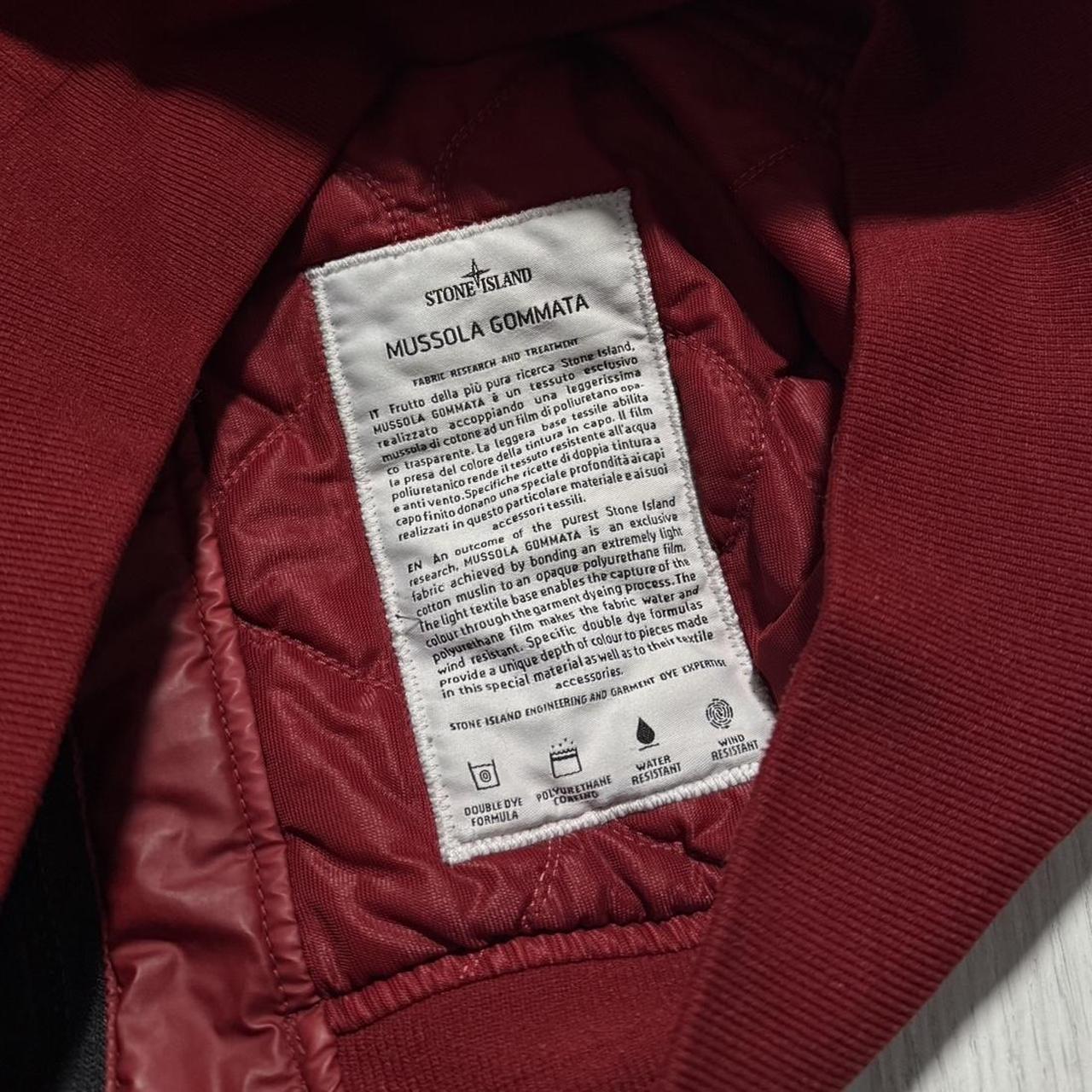 Stone Island Mussola Gommata Jacket | Medium, Red