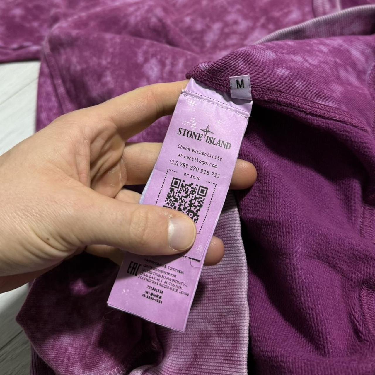 Stone Island Off-Dye Pullover Crewneck | Medium, Purple