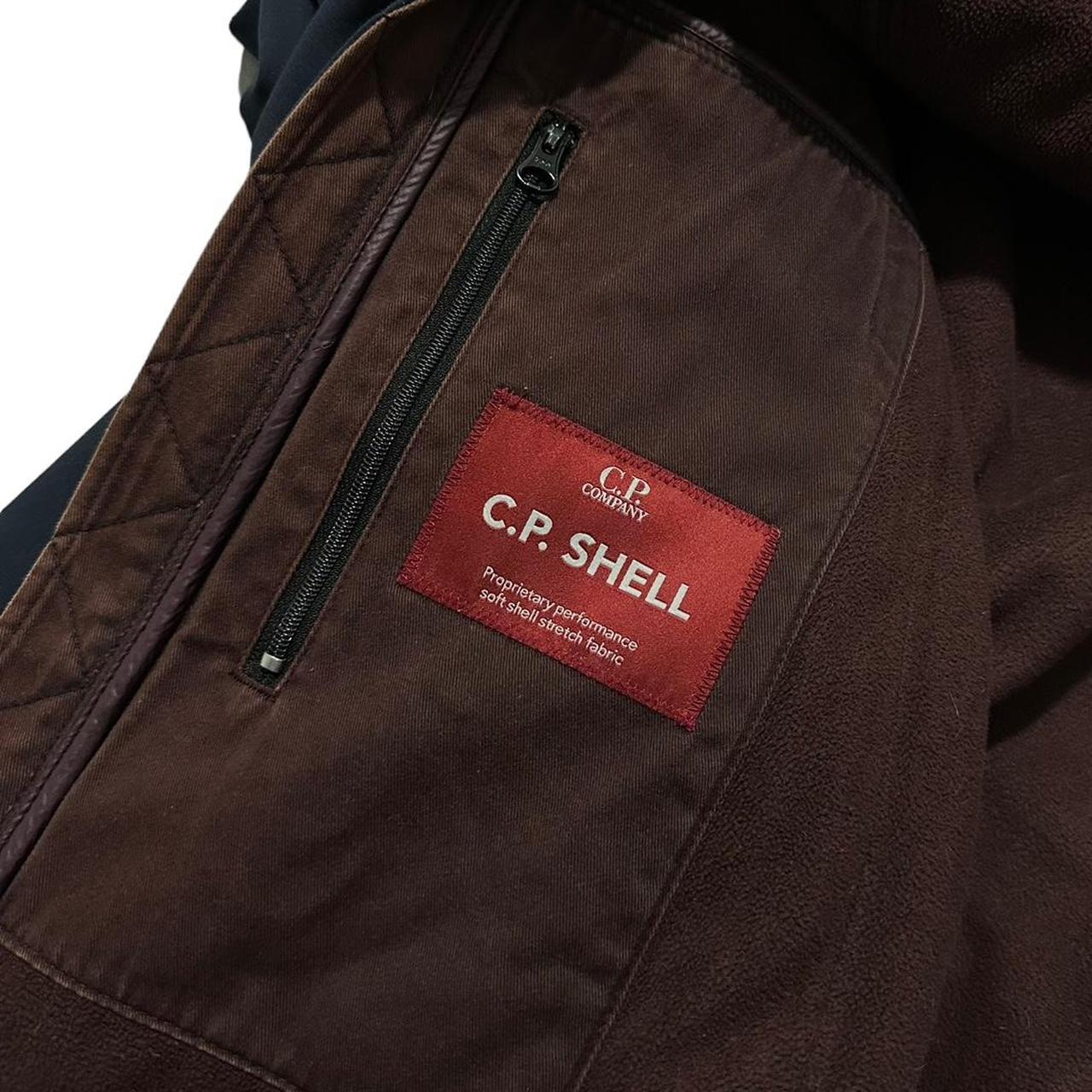 CP Company Navy Soft Shell Goggle Jacket | Large, Navy