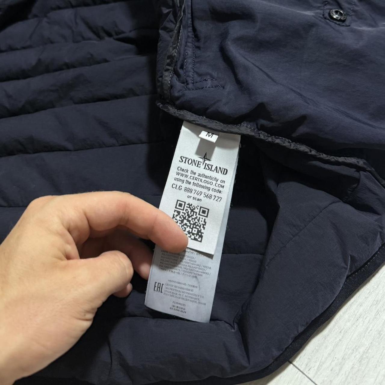 Stone Island Loom Woven Down Jacket | Medium, Navy
