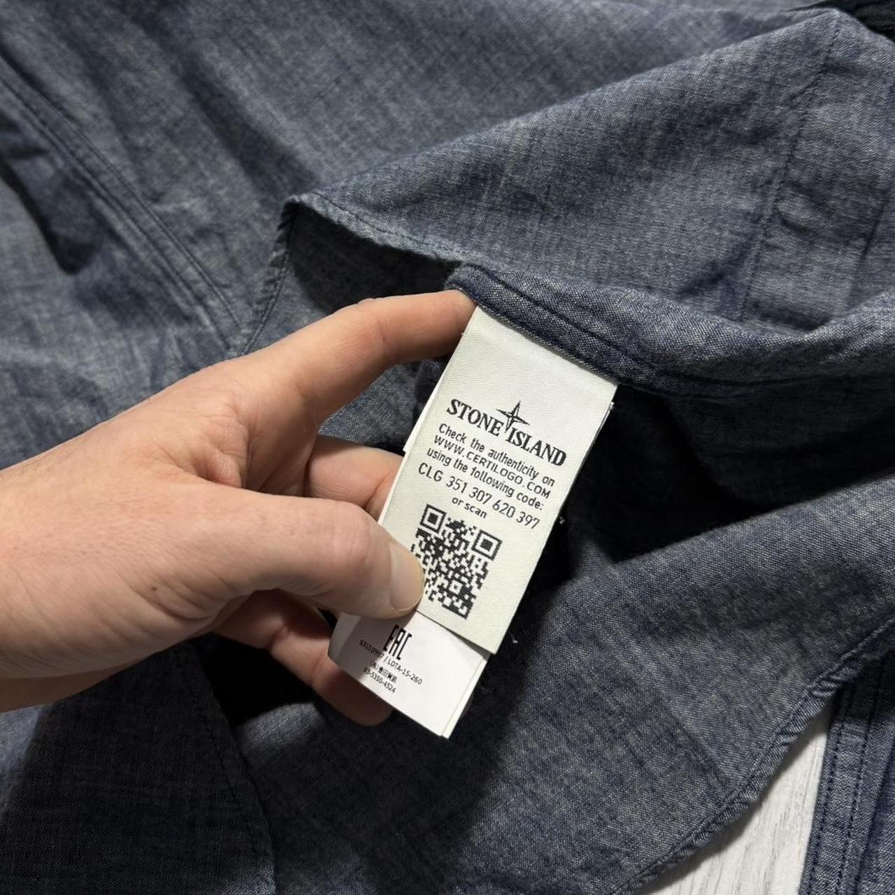 Stone Island Chambray Shirt | Medium, Blue