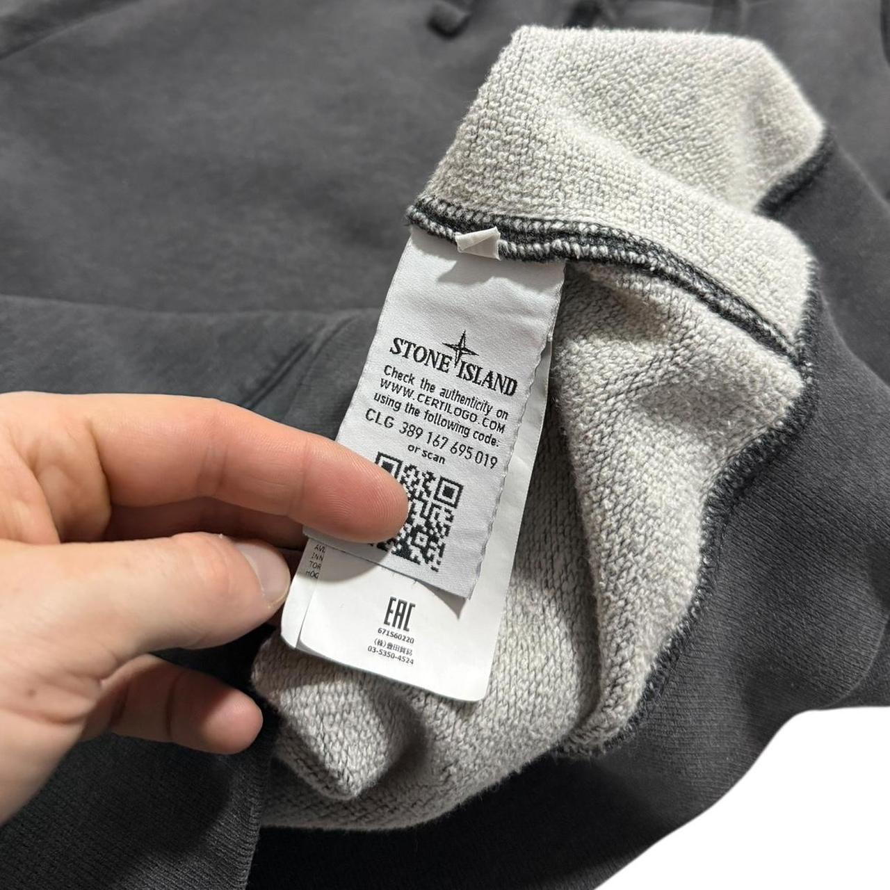 Stone Island Grey Full Zip Hoodie | Medium, Grey