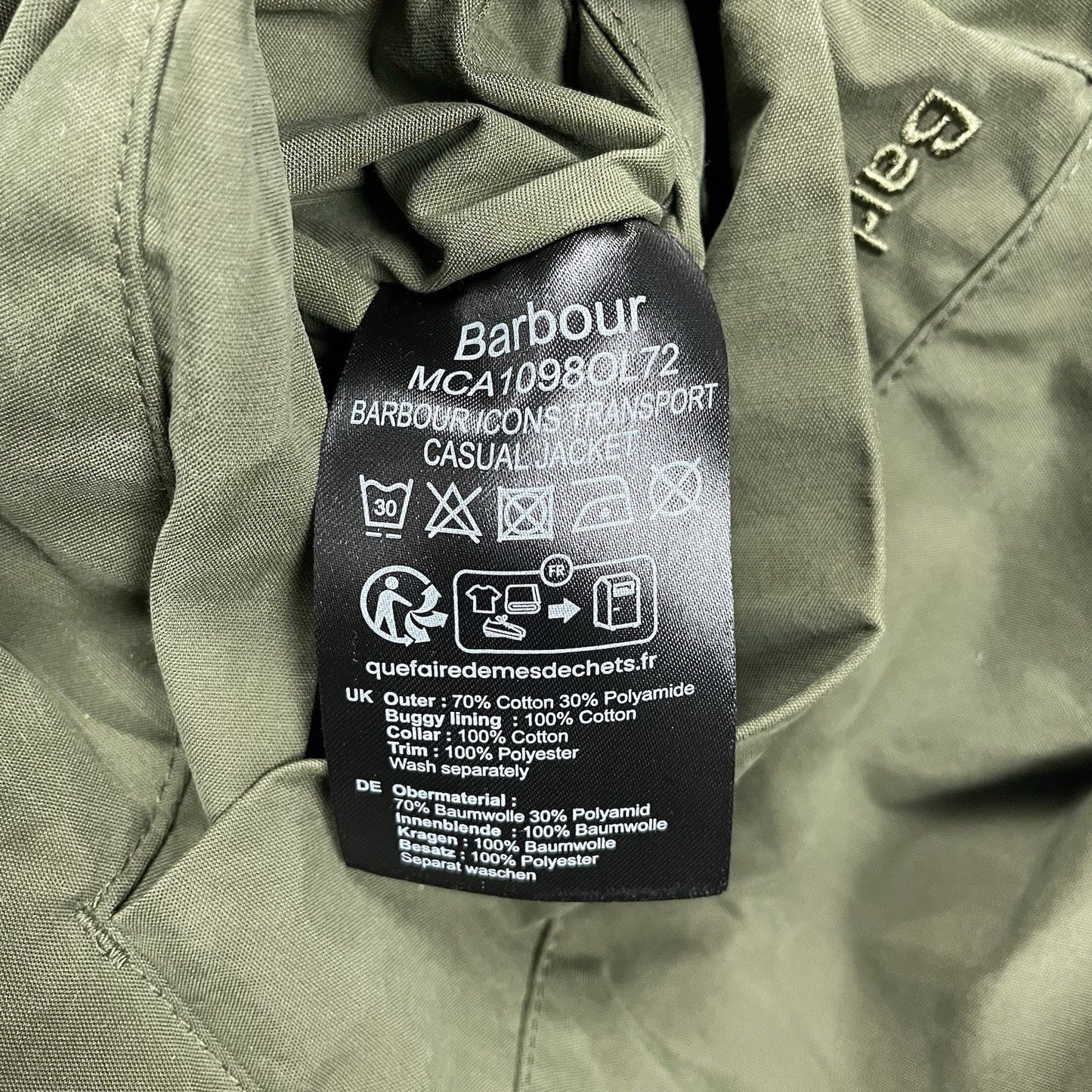 Barbour Icons Transport Jacket, Size Medium | O/S, Multicoloured