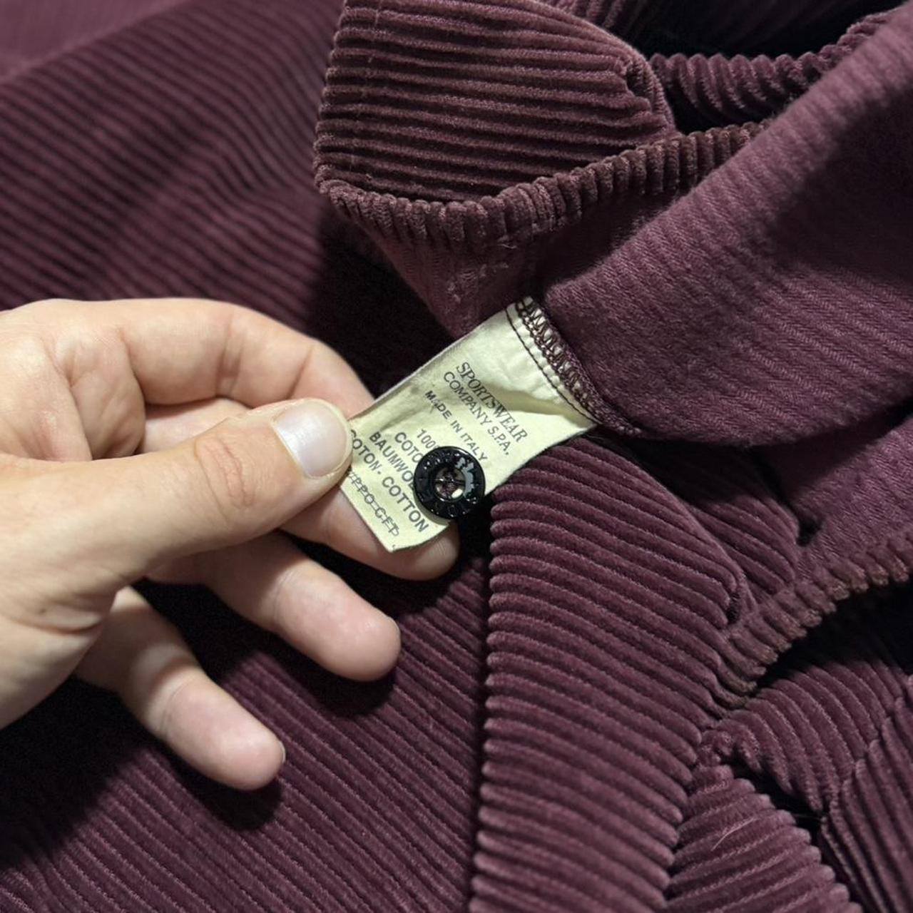 Stone Island 90's Jumbo Corduroy Shirt | XXL, Burgundy