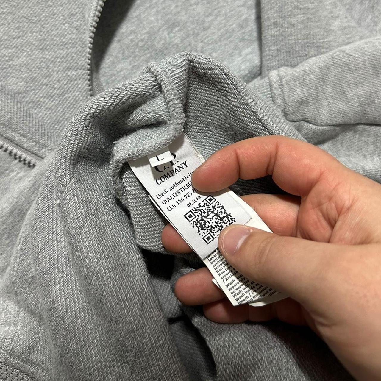 CP Company Grey Full Zip Goggle Hoodie