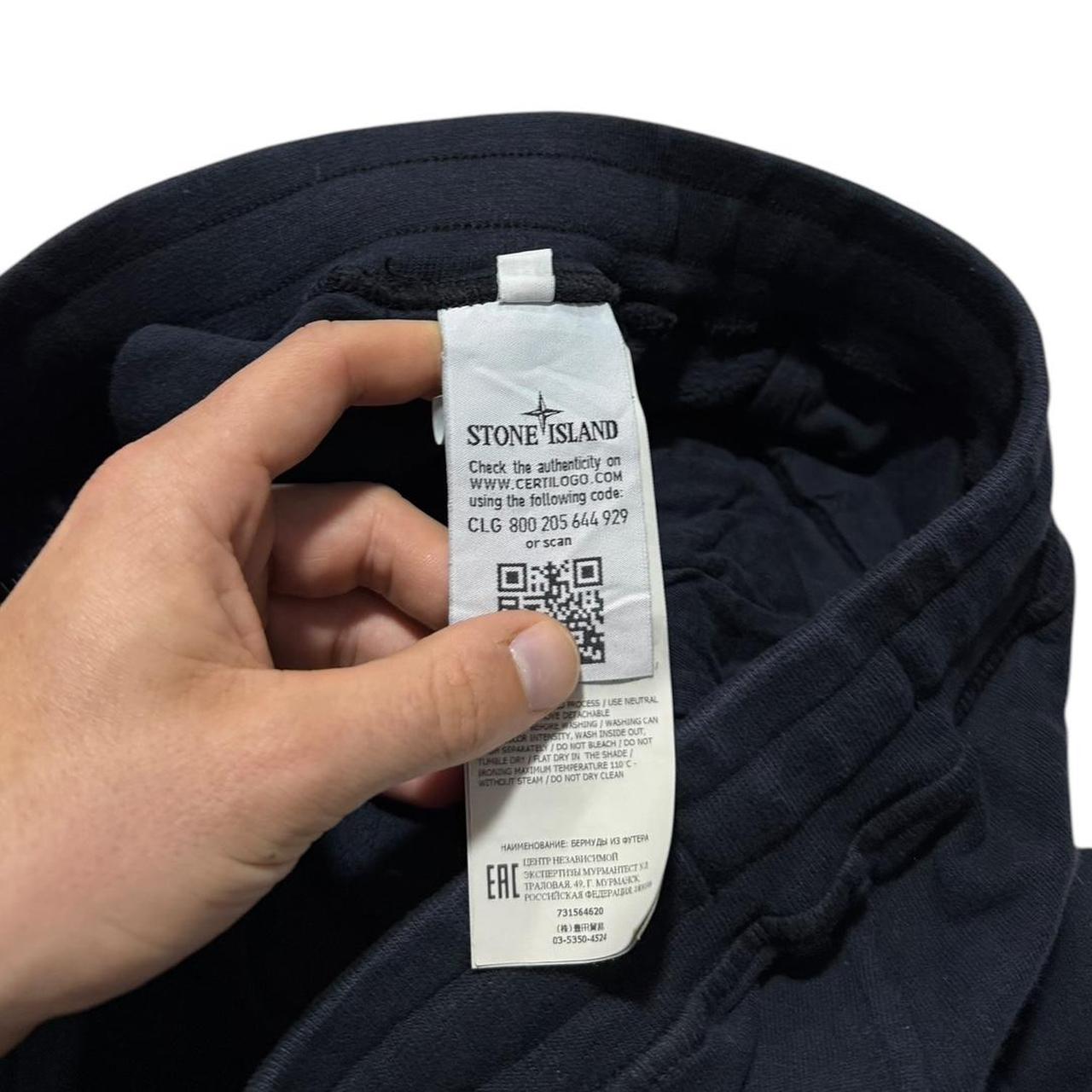 Stone Island Navy Cotton Shorts | Medium, Navy
