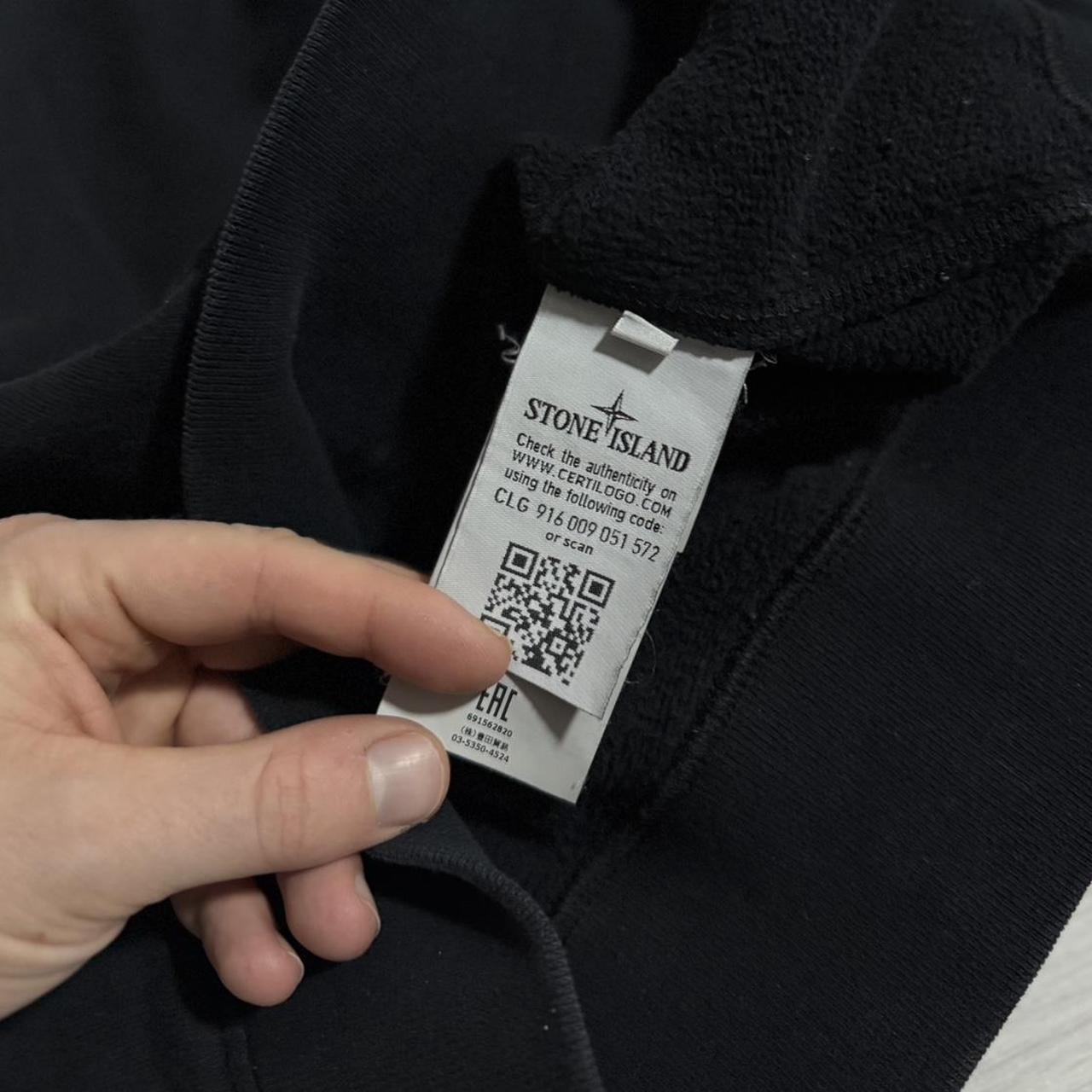 Stone Island Black Pullover Hoodie | XL, Black