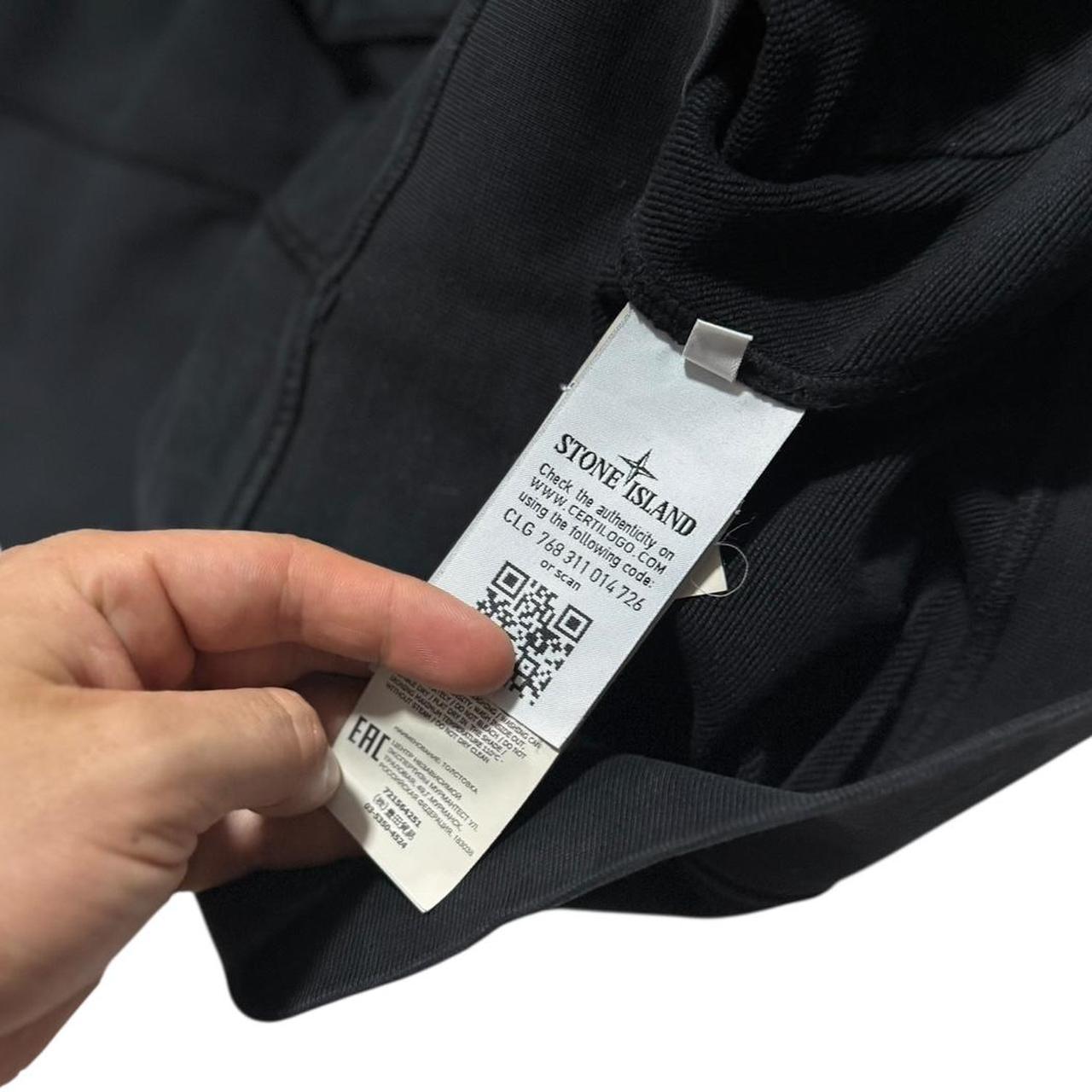 Stone Island Full Zip Hoodie | Large, Black