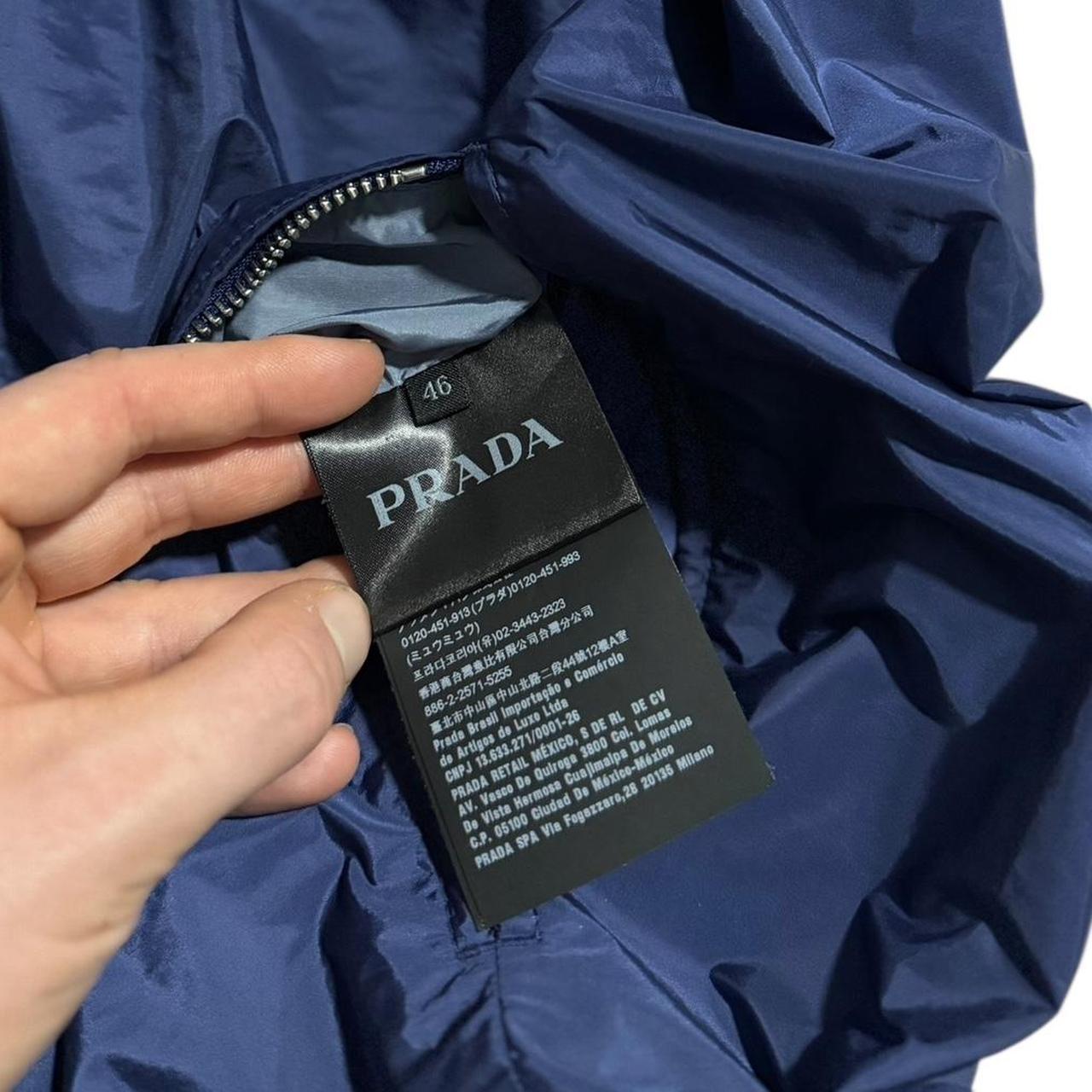 Prada Nylon Reversible Jacket | Small, Navy Blue, Grey