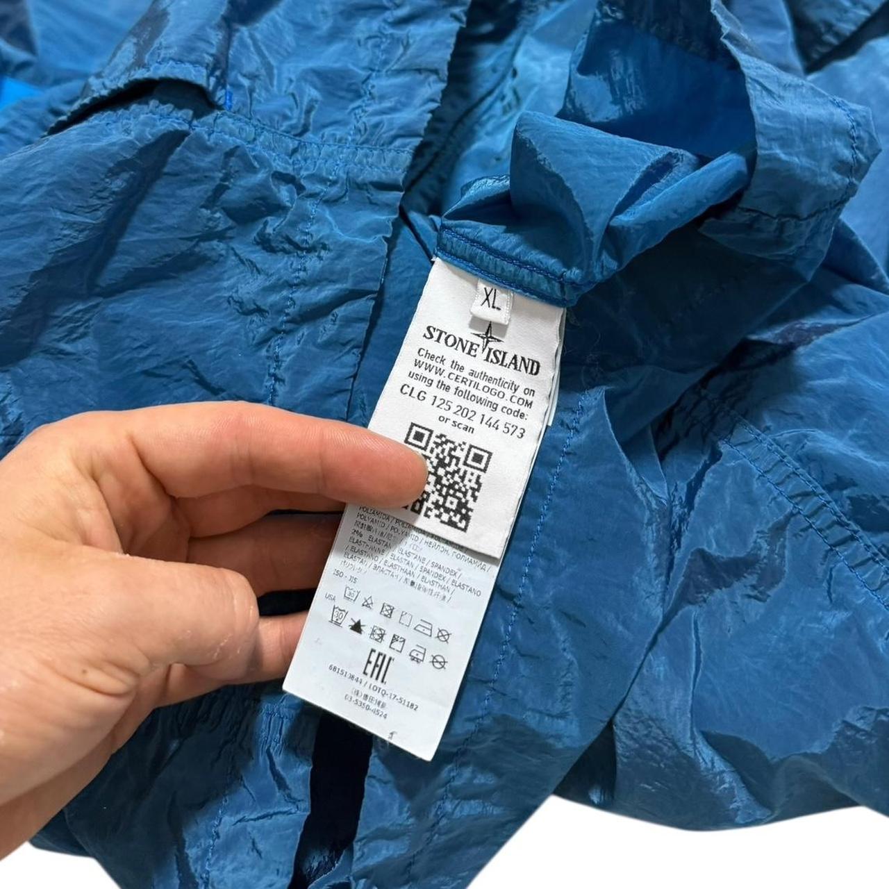 Stone Island Blue Nylon Metal Overshirt