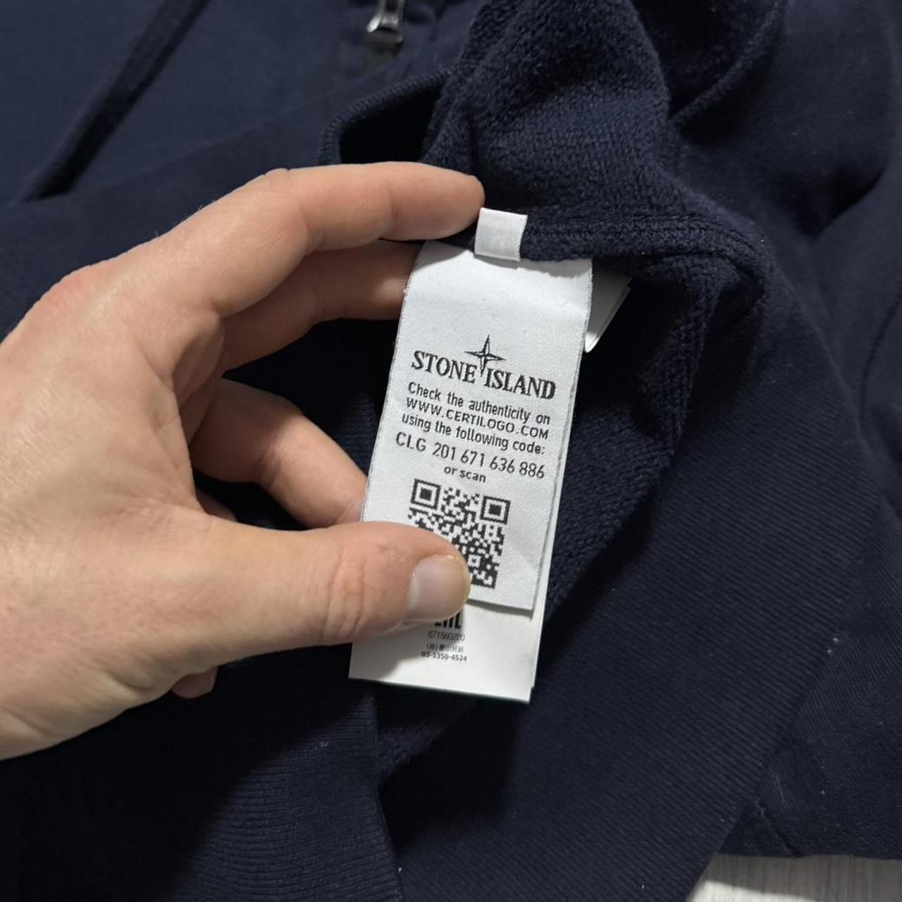 Stone Island Full Zip Hoodie | Medium, Navy