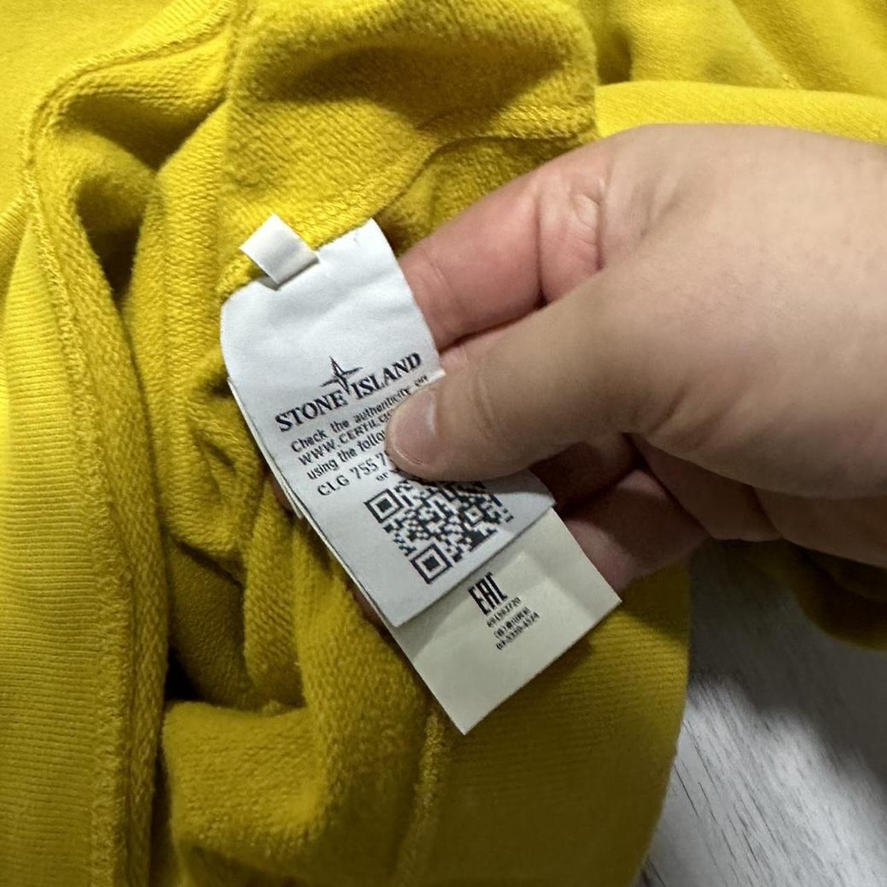 Stone Island Yellow Pullover Crewneck | Small, Yellow