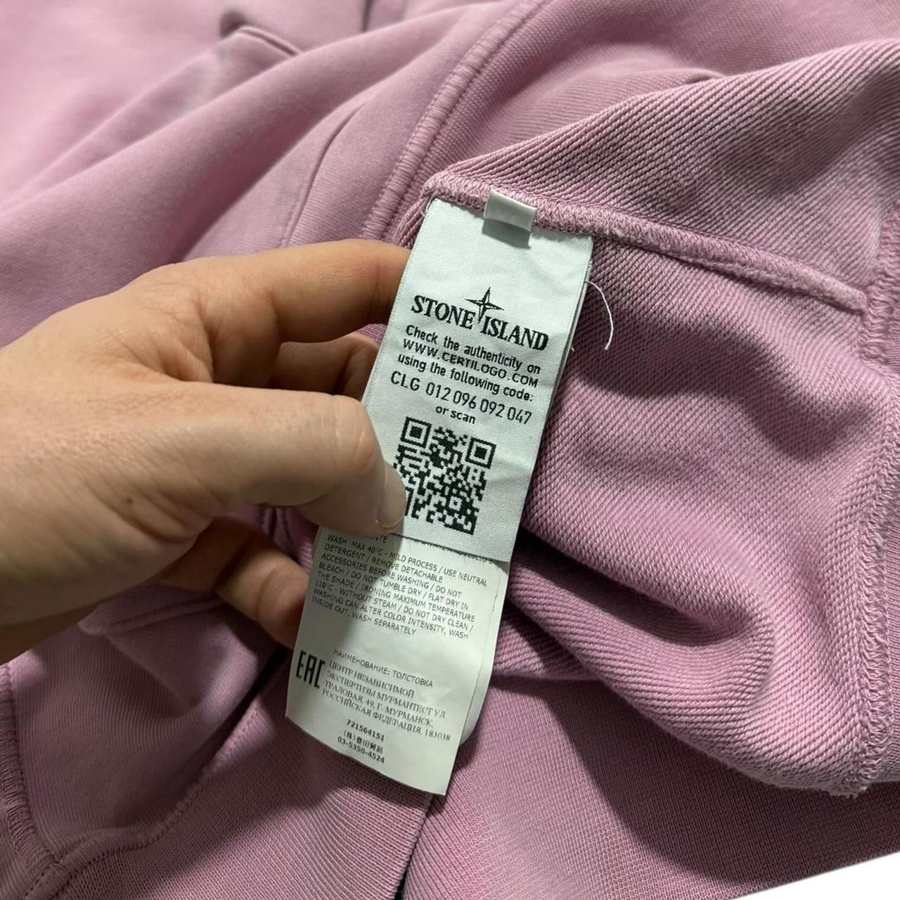 Stone Island Pink Pullover Hoodie | XL, Pink