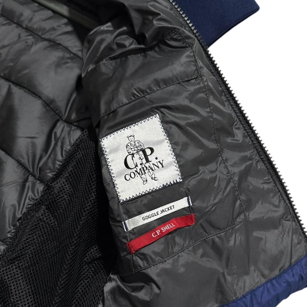 CP Company Down Soft Shell Goggle Jacket | Small, Navy