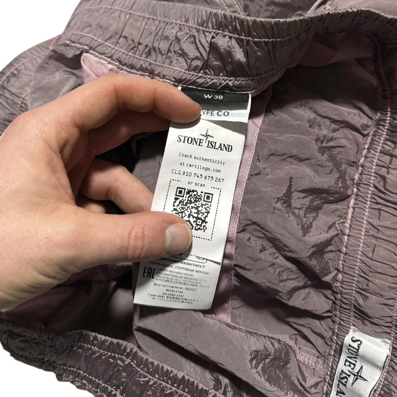 Stone Island Nylon Metal Shorts | W38, Dusty Pink