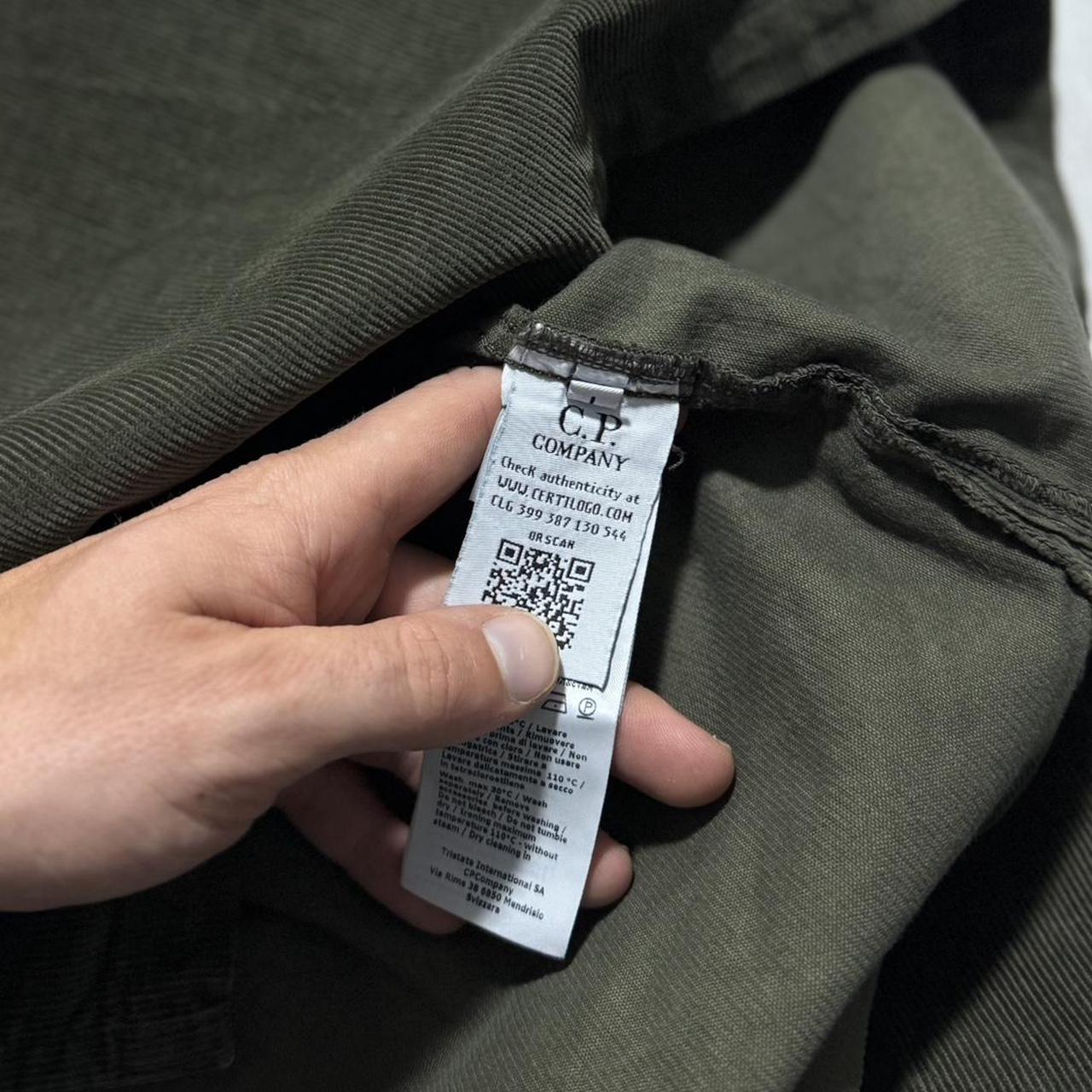 CP Company Pullover Corduroy Overshirt | Large, Olive Green