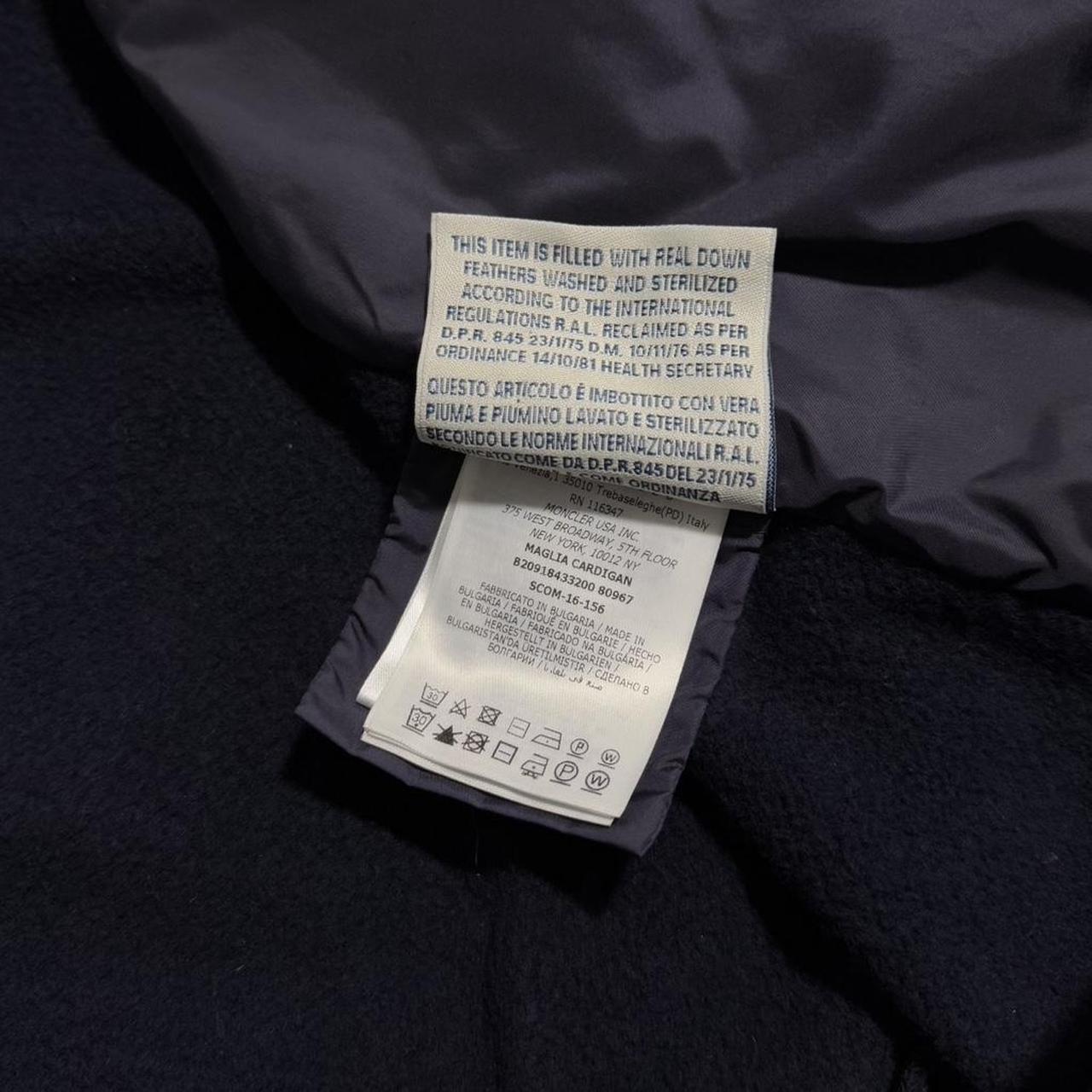 Moncler Down Cardigan Jacket | XXL, Navy