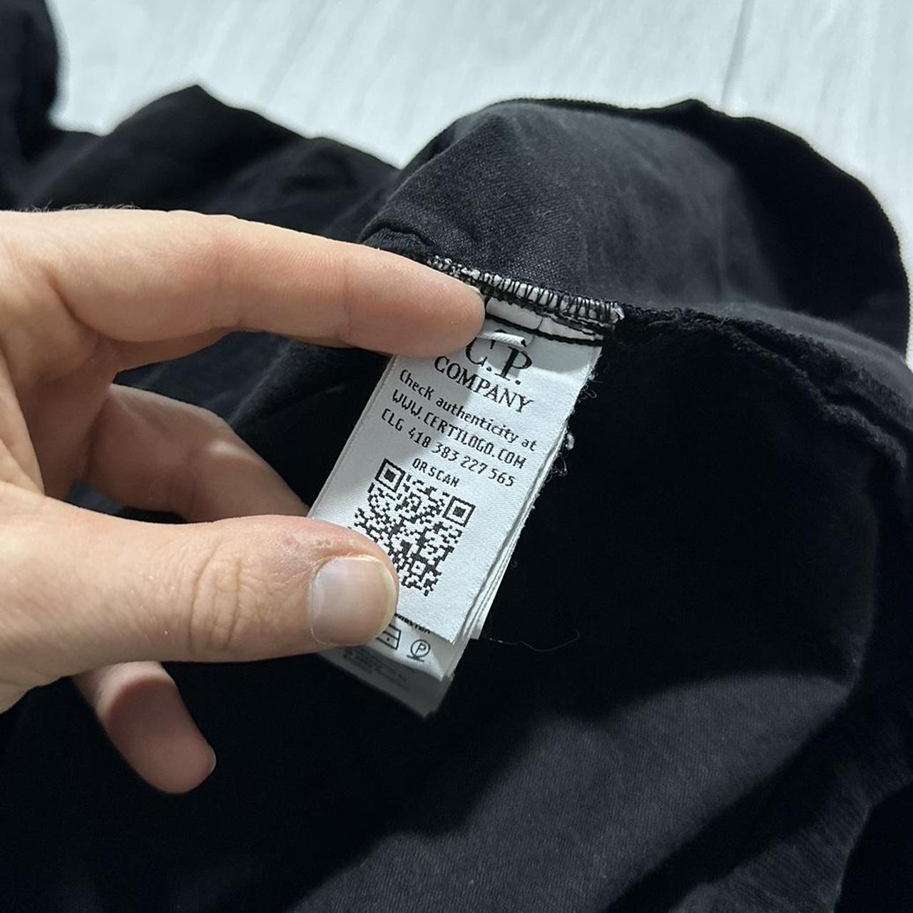 CP Company Corduroy Black Quarter Zip | Small, Black