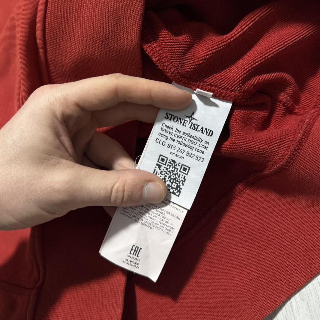 Stone Island Pullover Hoodie | Large, Red